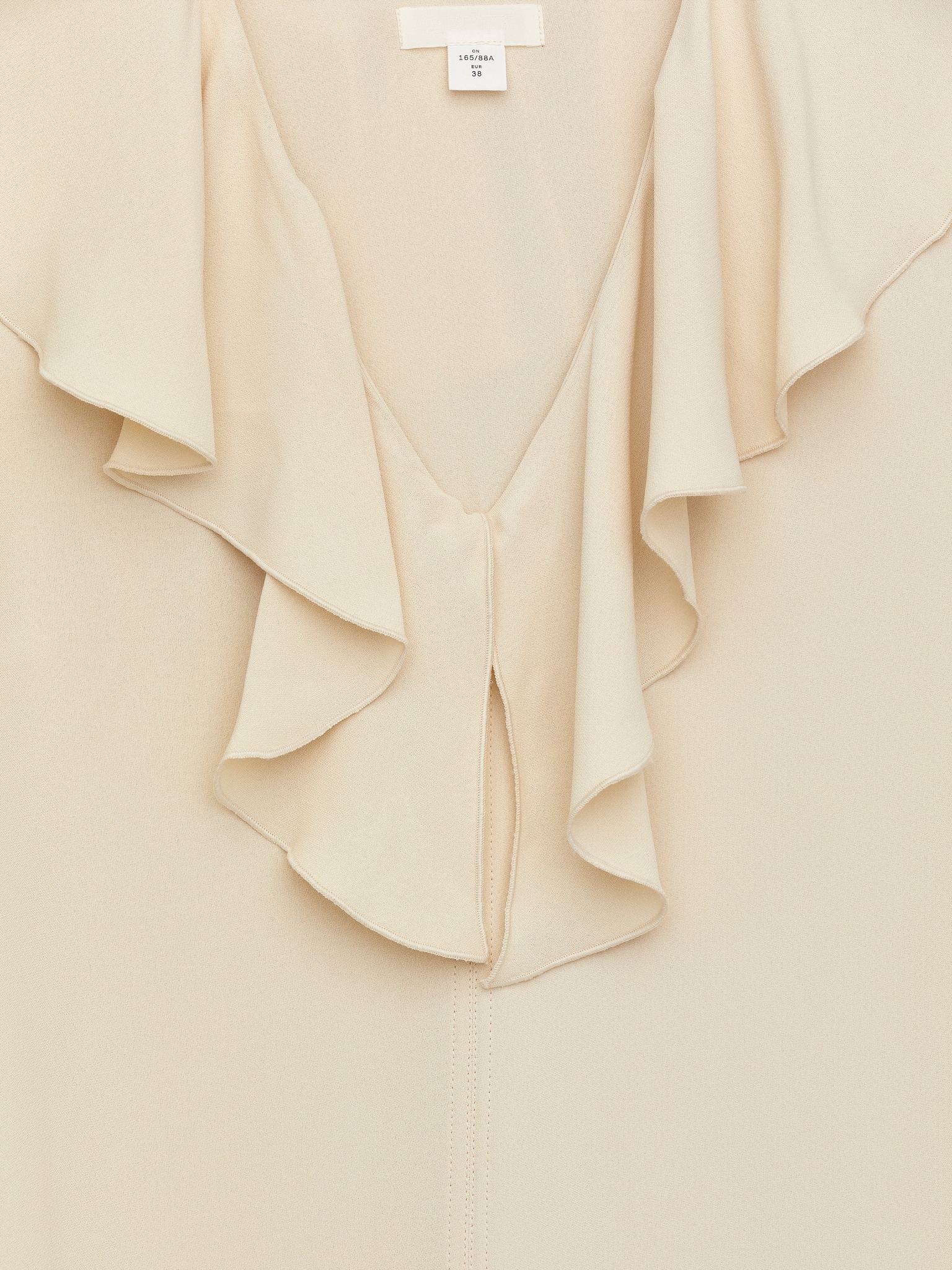 Robe à col volanté - Blanc cassé - 5