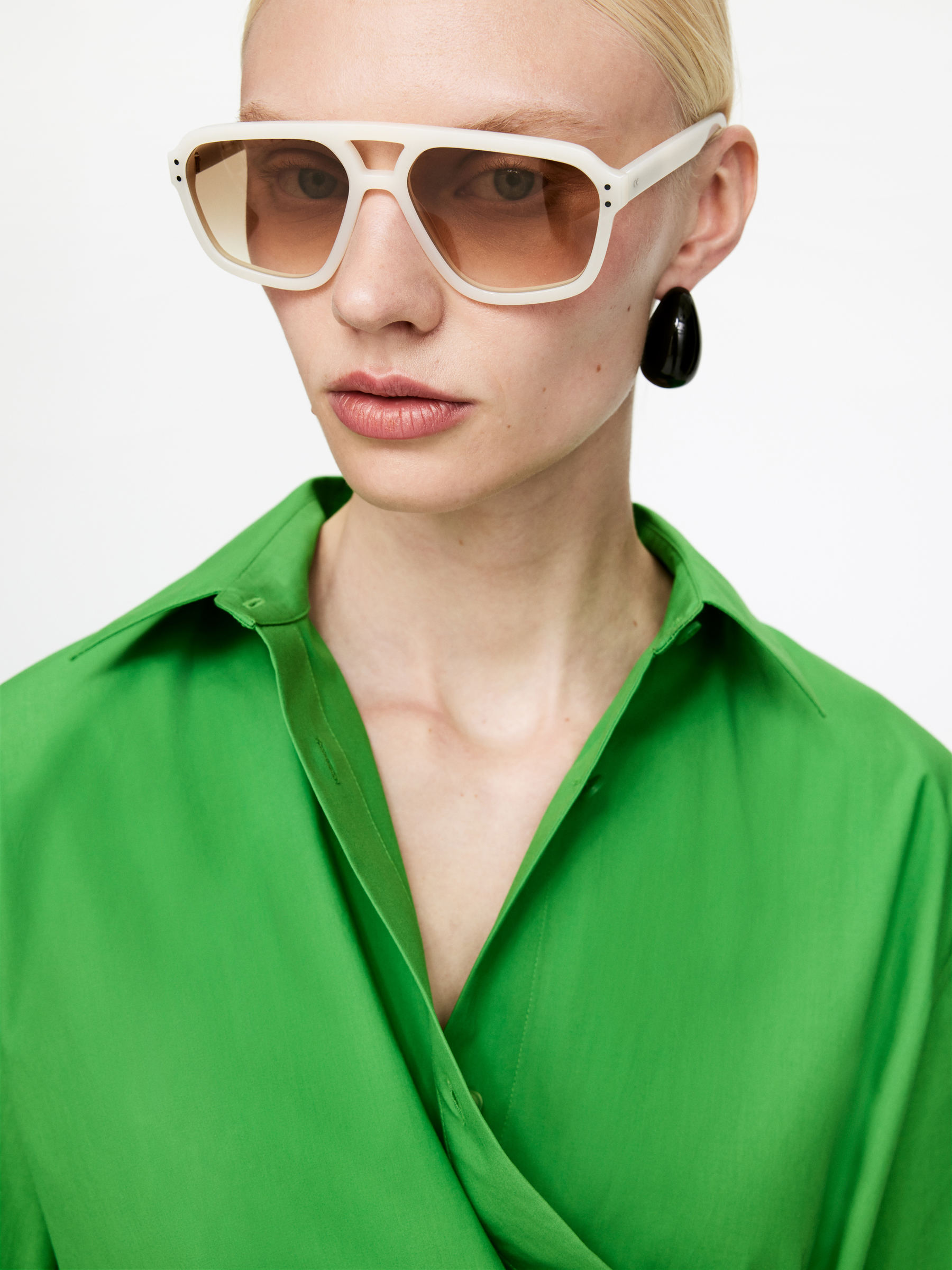 Wrap Shirt Dress - Green - Regular fit - Women - StillMedia/Lookbook - 6