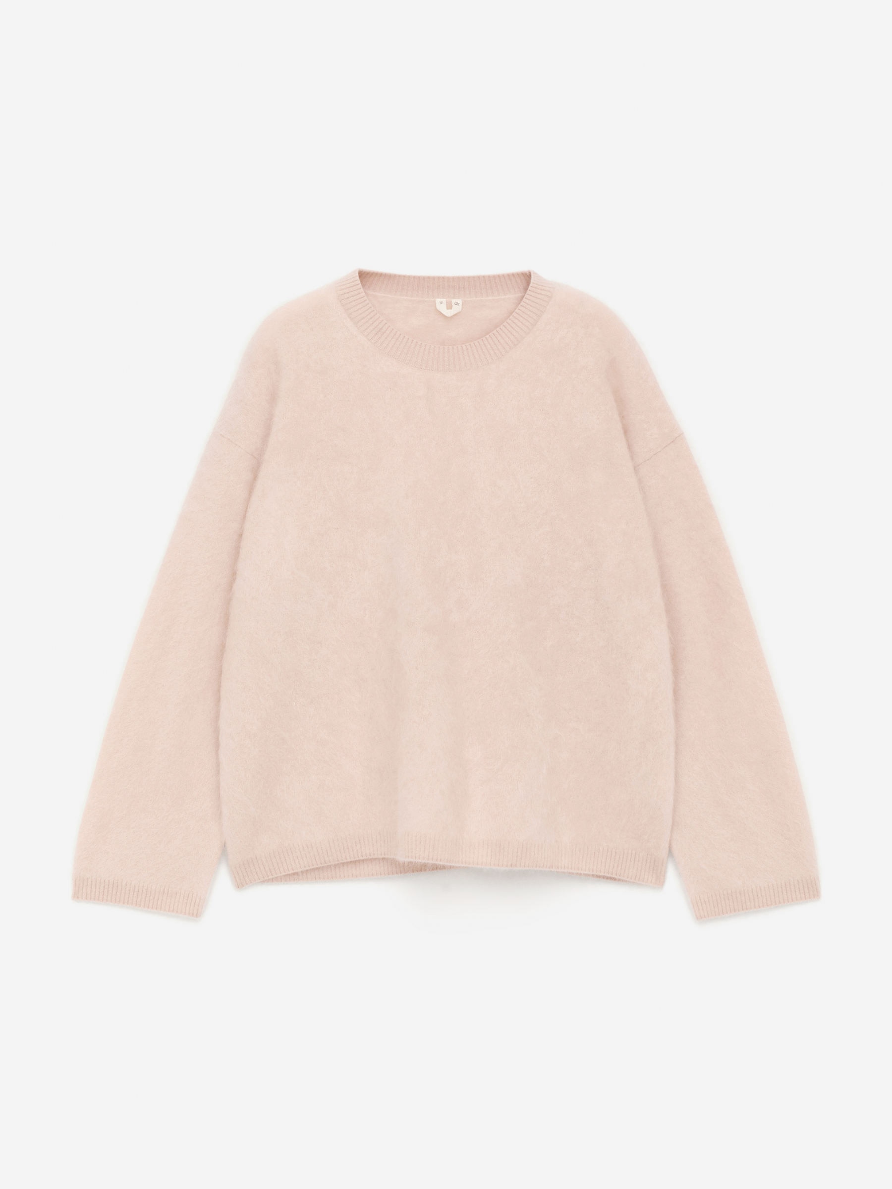 Pure Brushed-Cashmere Jumper-#DED9C5-17101