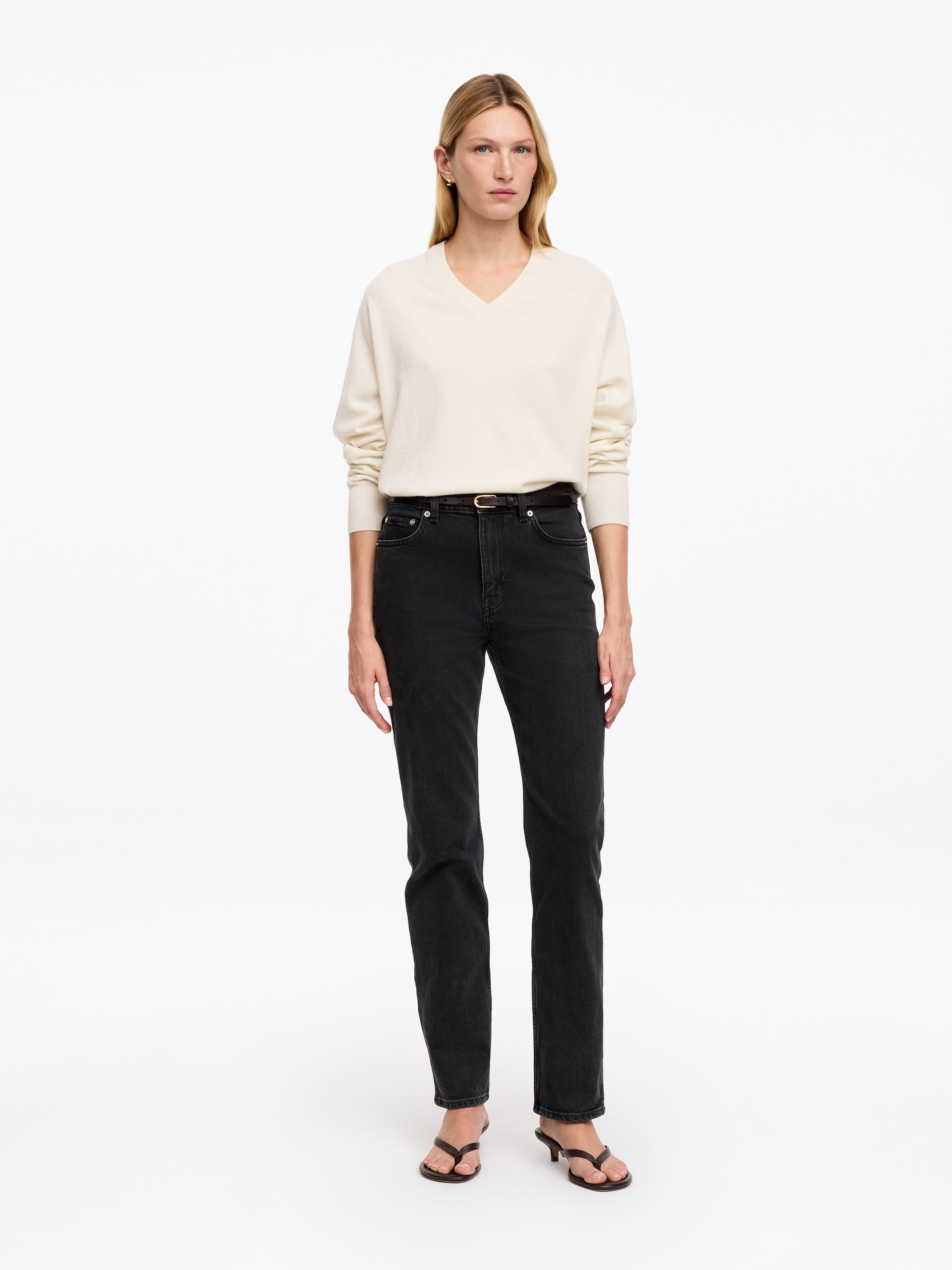 Jade Long Slim Jeans-Black-19624