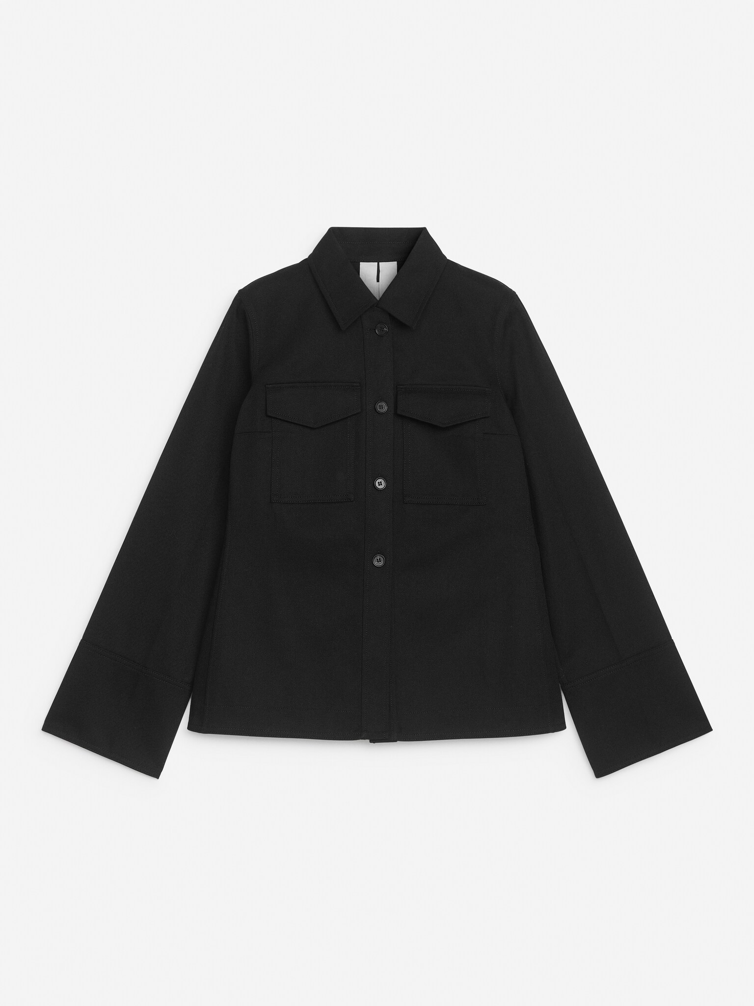 Fitted Denim Jacket - Black