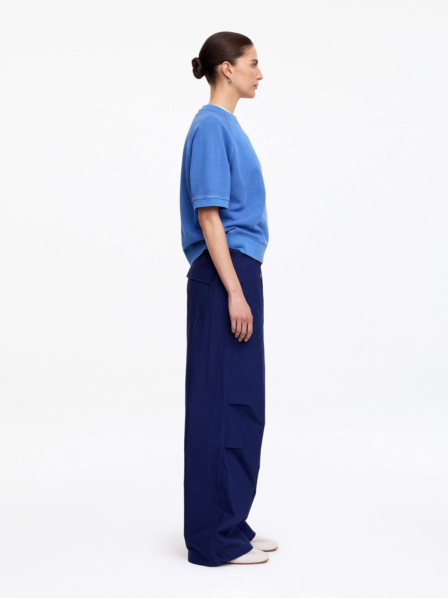 French Terry Sweatshirt - Blue - Regular fit - Women - StillMedia/Lookbook - 5