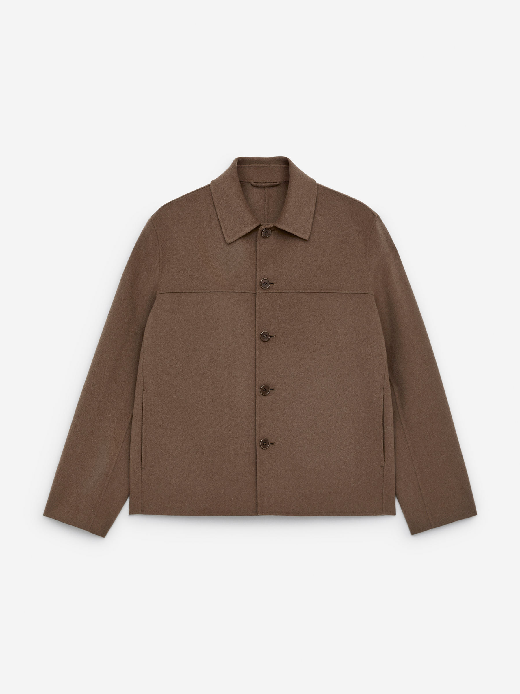 Double-Face Wool-Blend Jacket-#978F78-16004