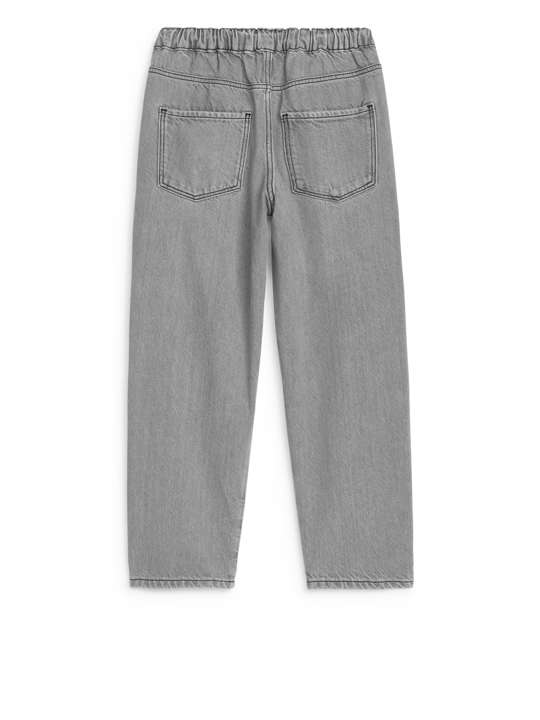 Pull-On Denim Trousers - Grey - Regular fit - Children - StillMedia/DescriptiveStillLife - 3