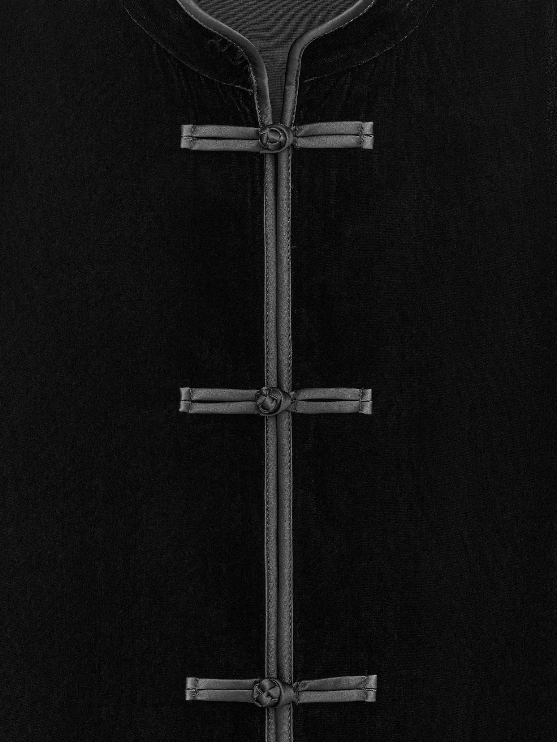 Viscose-Silk Velvet Overshirt - Black - Regular fit - Women - StillMedia/DescriptiveDetail - 1