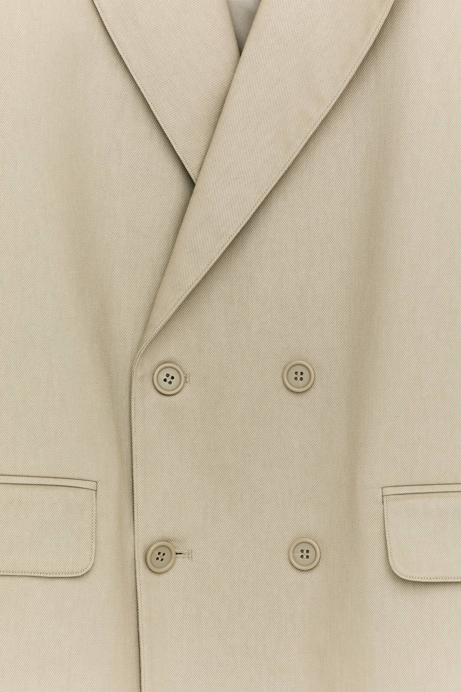 Dwurzędowa marynarka-Jasnobrązowy - 9