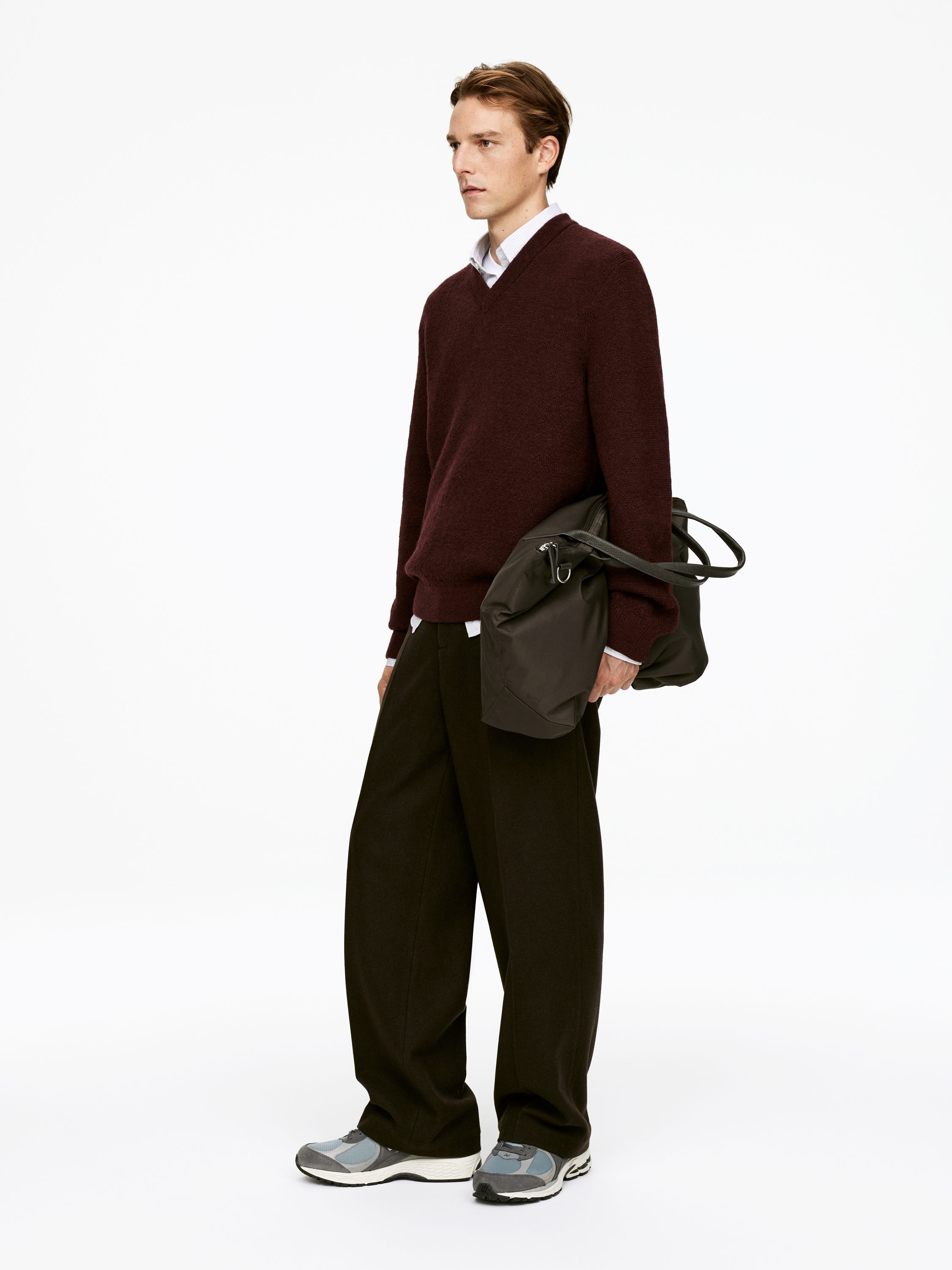 Wool-Blend Jumper - Burgundy - Regular fit - Men - StillMedia/Lookbook - 6