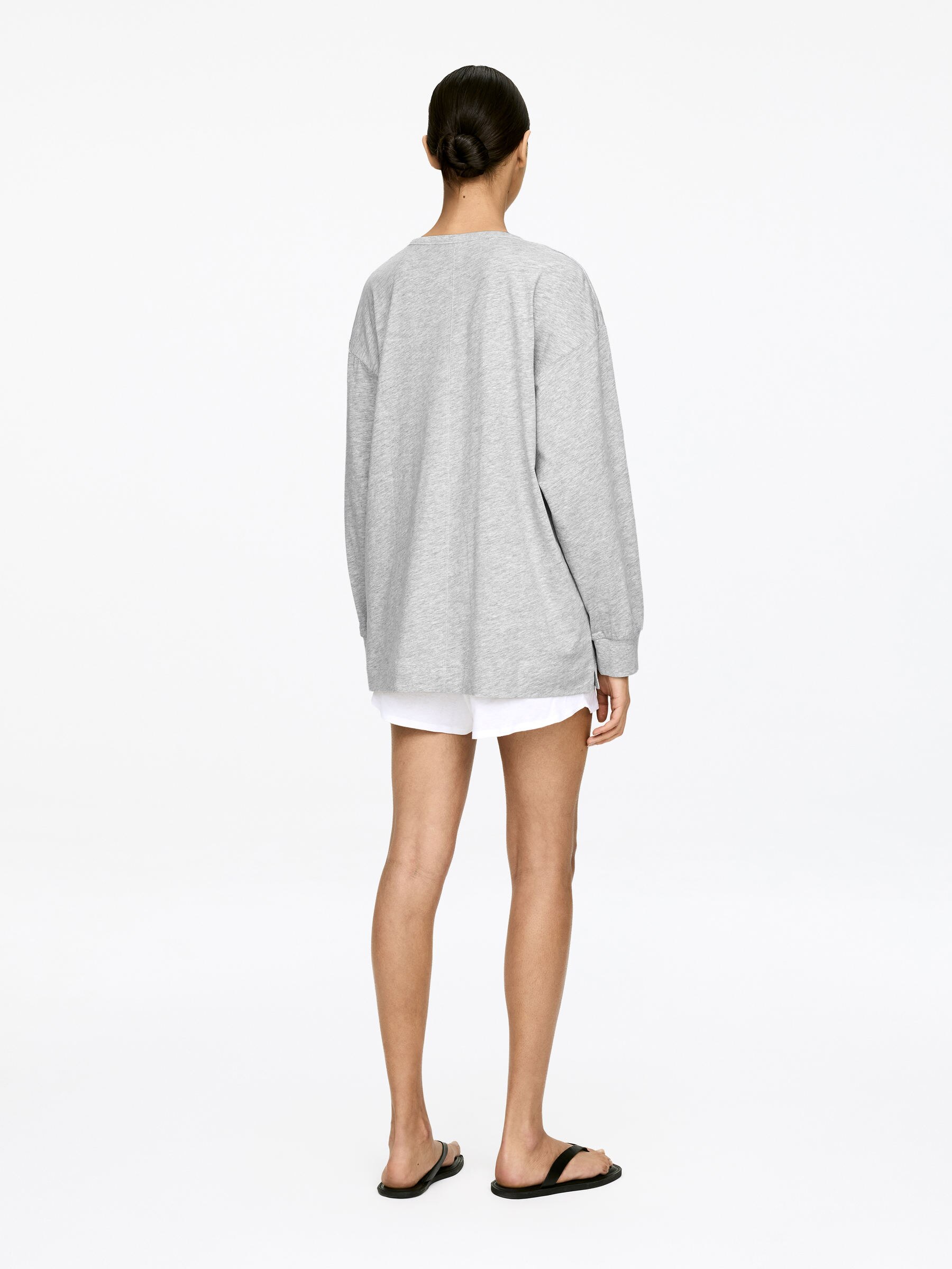 Long-Sleeve T-Shirt - Grey - Loose fit - Women - StillMedia/Lookbook - 5