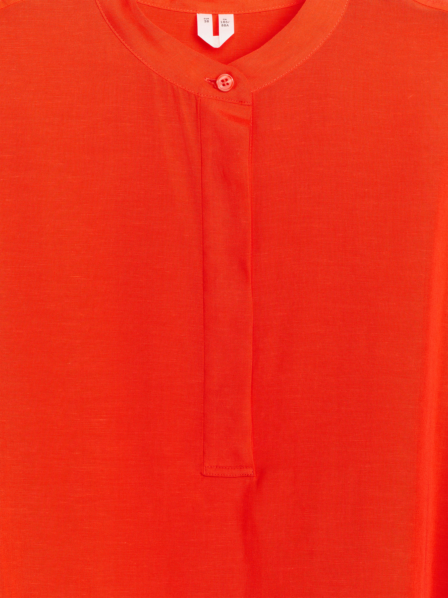 Chemisier décontracté en lin et lyocell - Orange vif - Loose fit - Femme - StillMedia/DescriptiveDetail - 1