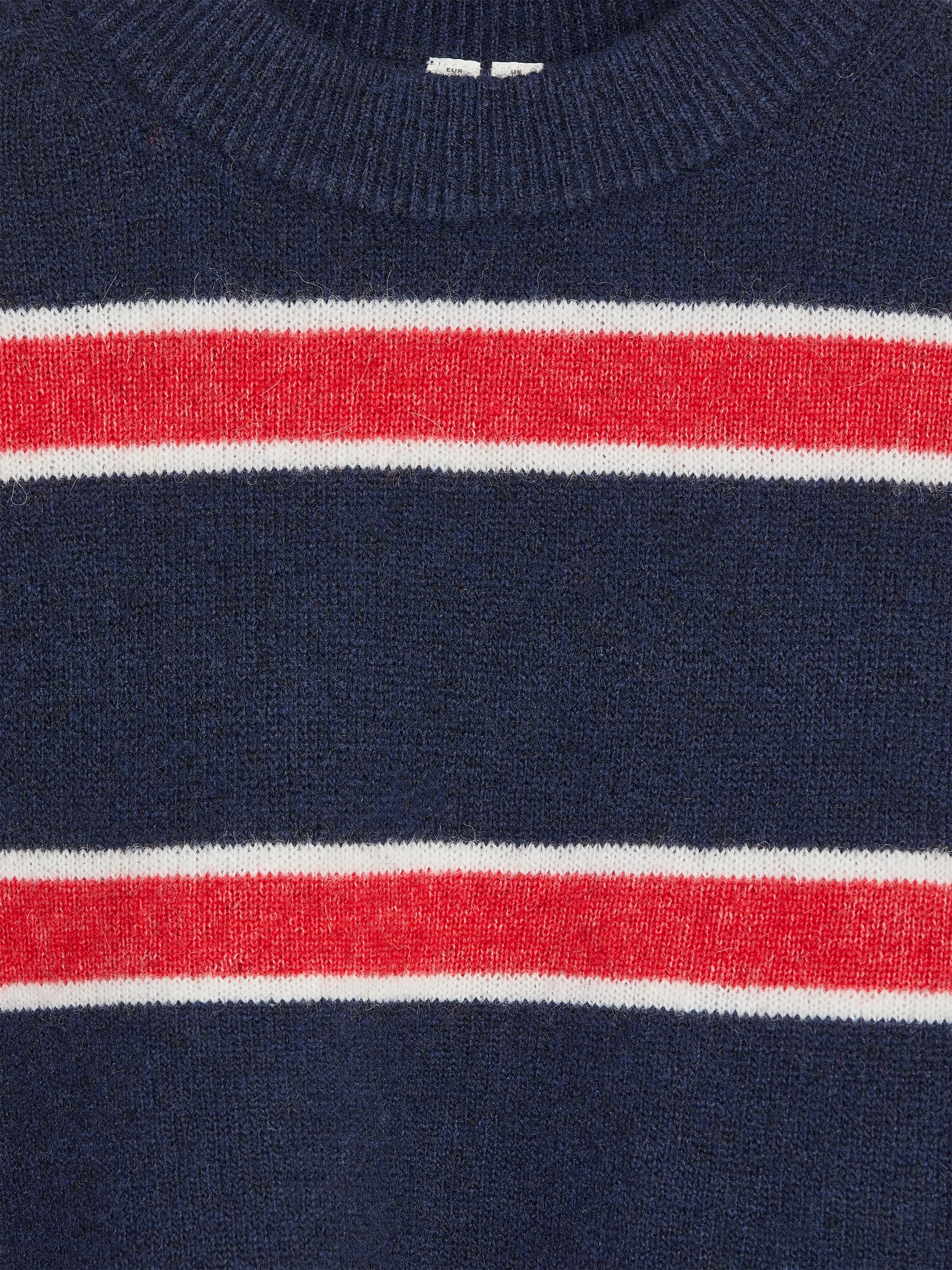 Wool Alpaca Blend Jumper - Dark Blue/Red - Relaxed fit - children - StillMedia/DescriptiveDetail - 2