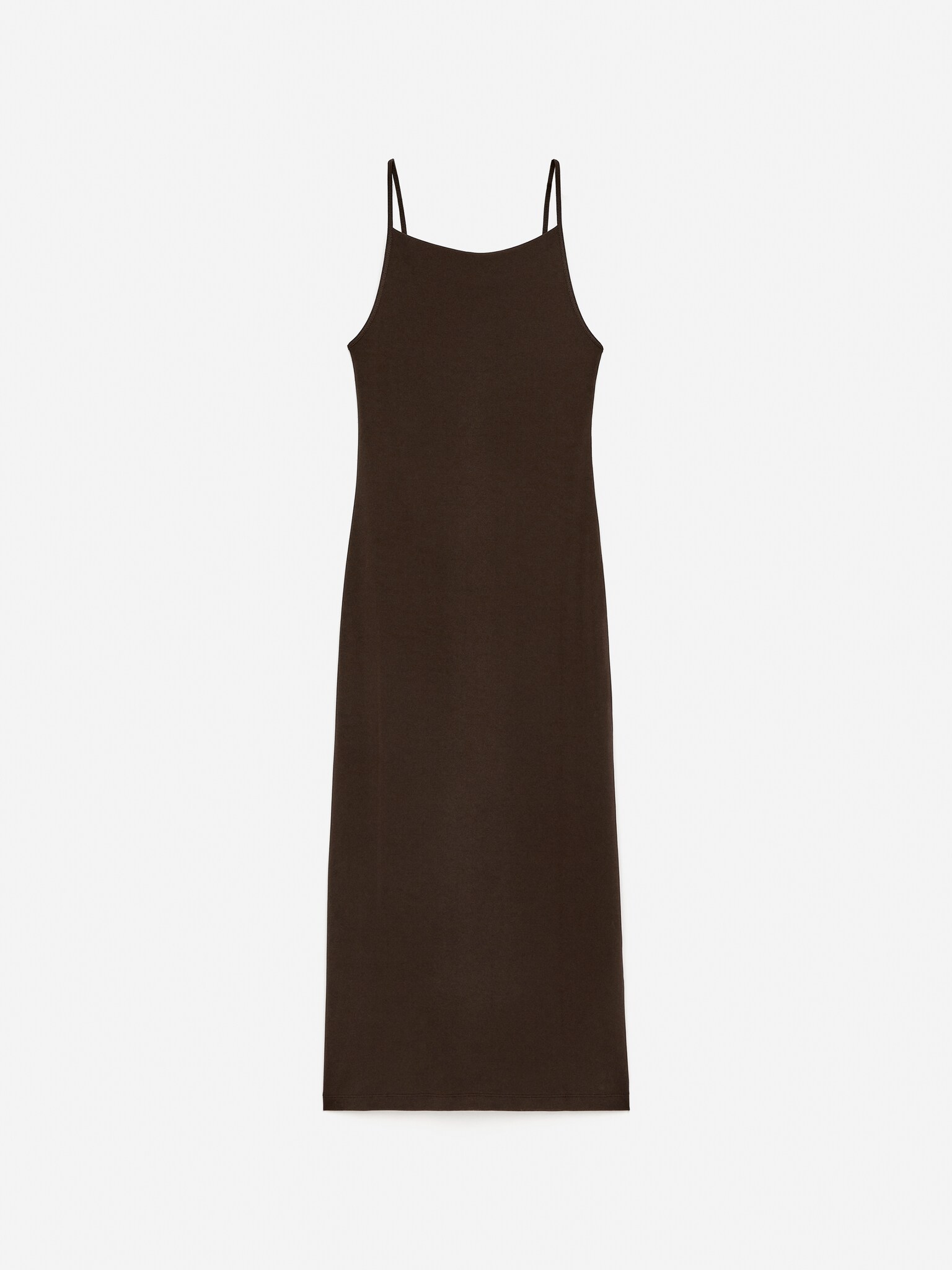Robe côtelée - Marron foncé - 2