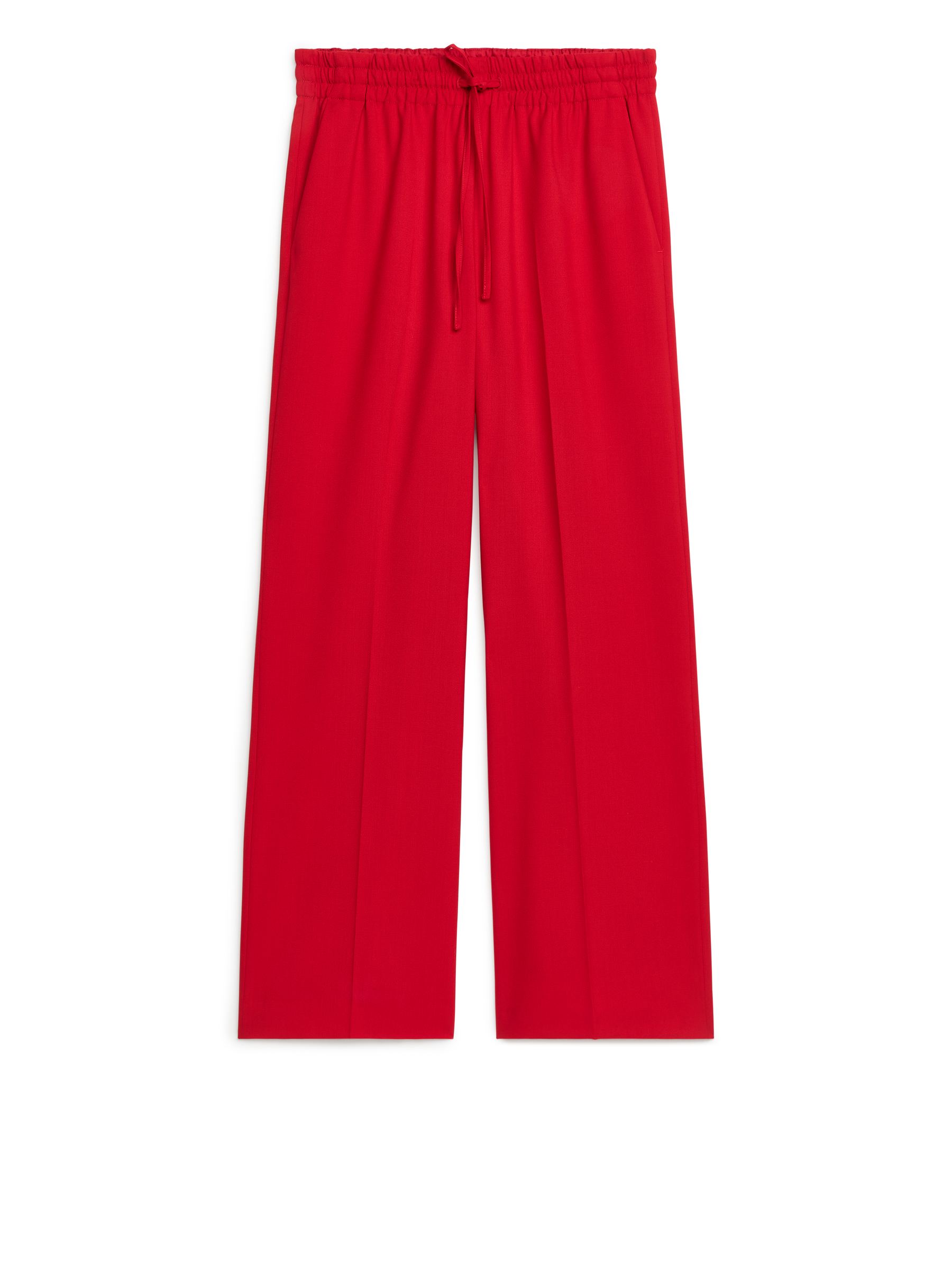 Wool Hopsack Trousers - Rot - Loose Fit - Women - StillMedia/DescriptiveStillLife - 1