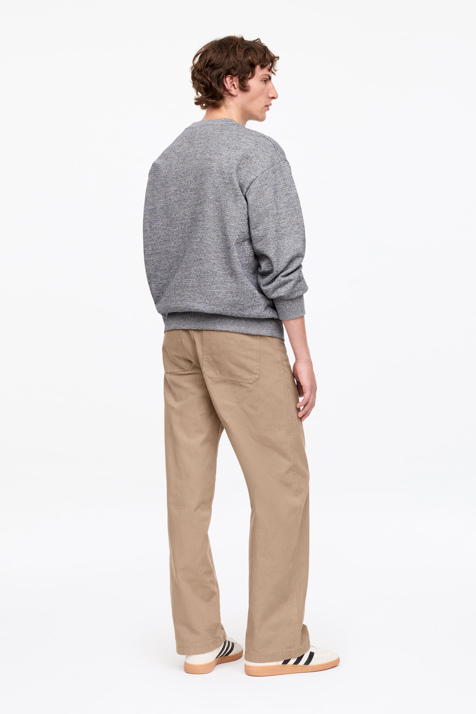 Pantalon décontracté en toile - Taupe/Noir/Bleu foncé/Blanc cassé - 1