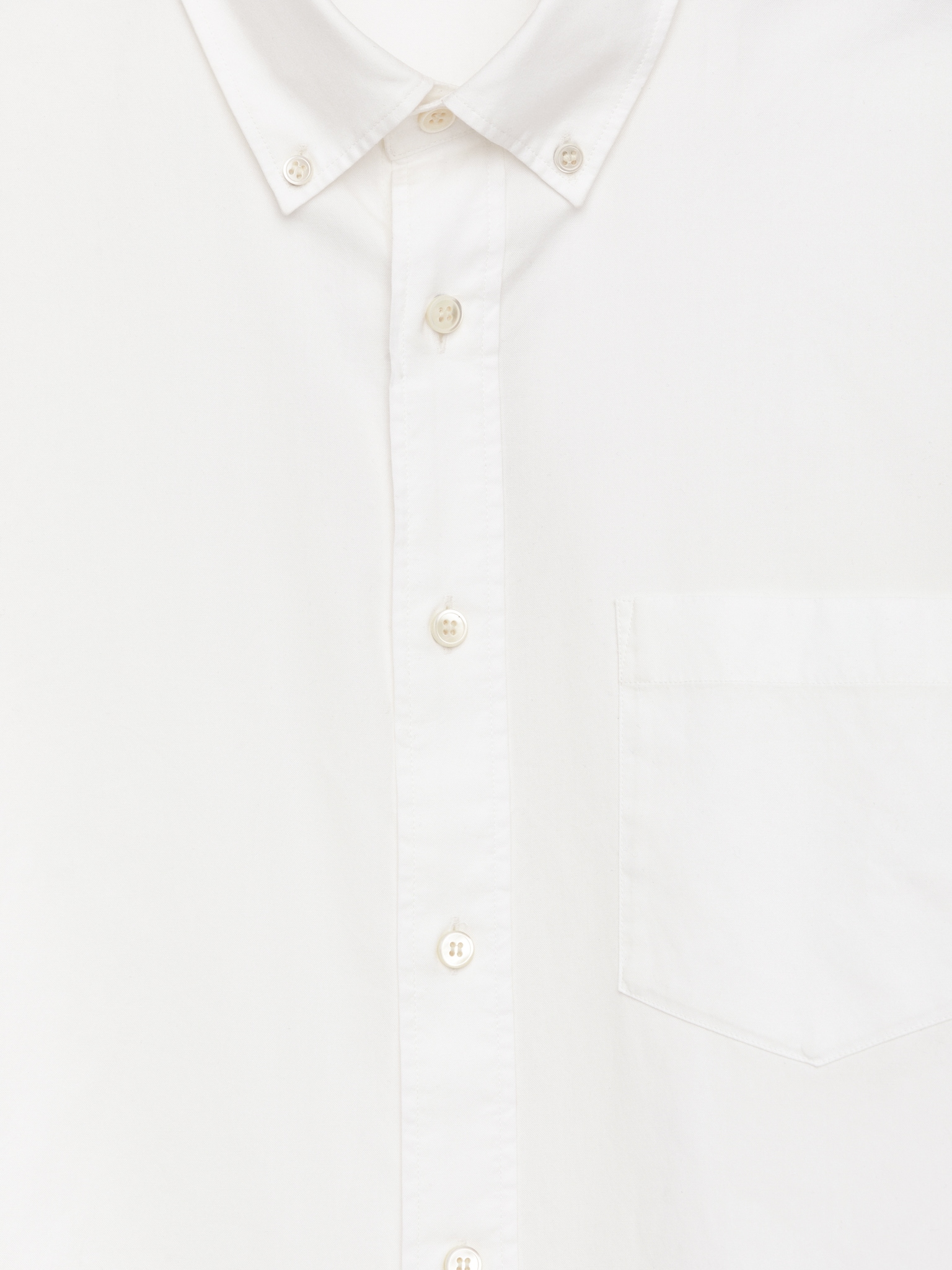 Button-Down Poplin Shirt - White/Dark Blue - 3