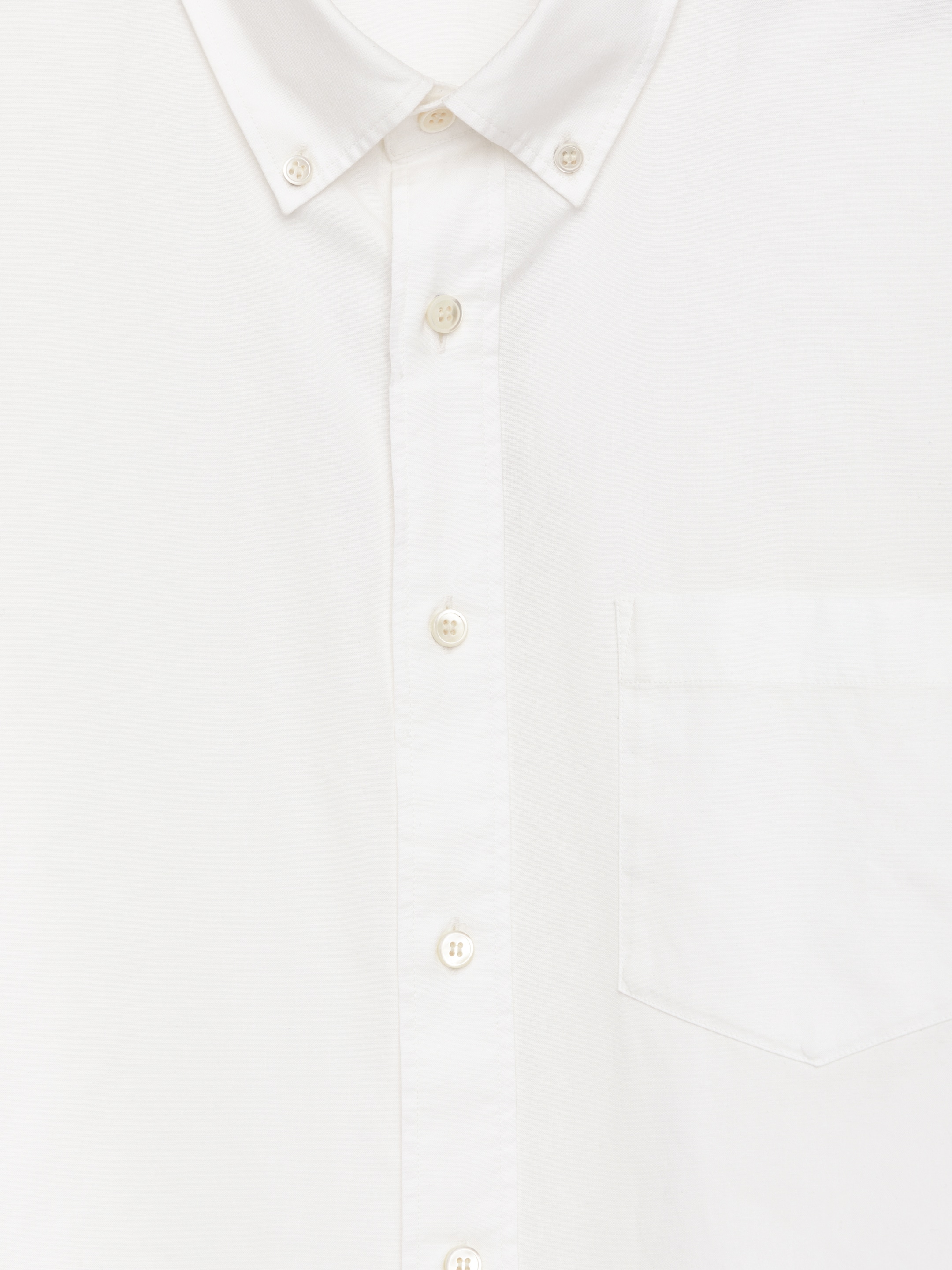 View larger image: Button-Down Poplin Shirt - White - Men | H&M GB 6