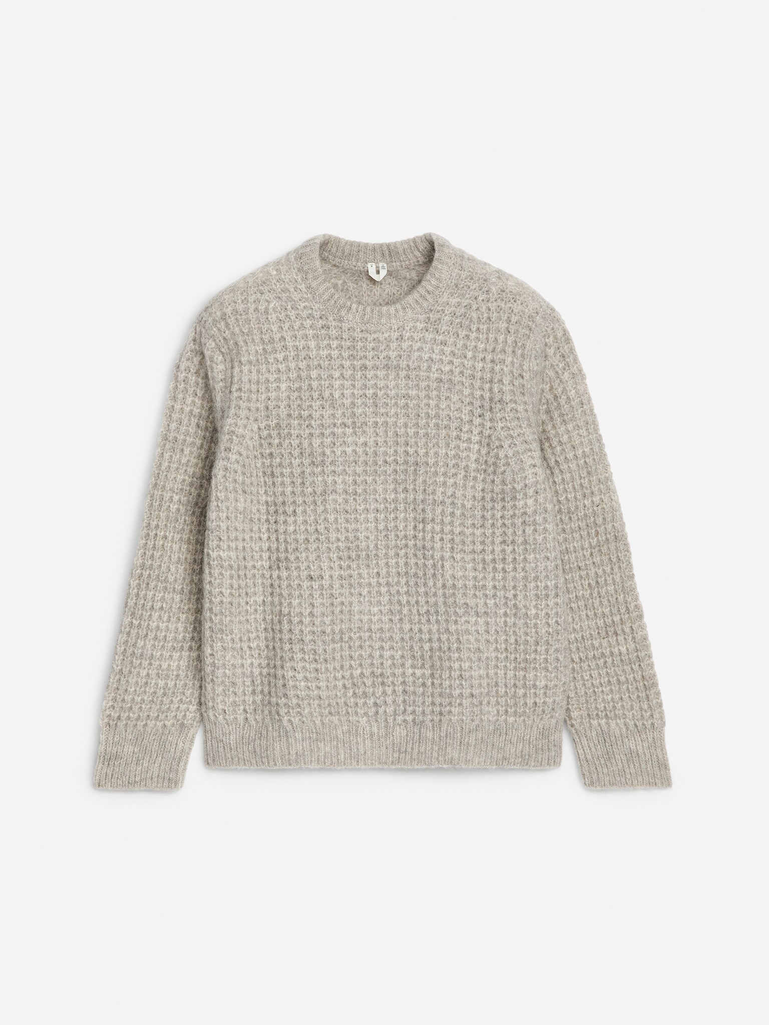Relaxed Wool-Alpaca Jumper - Grey/Beige