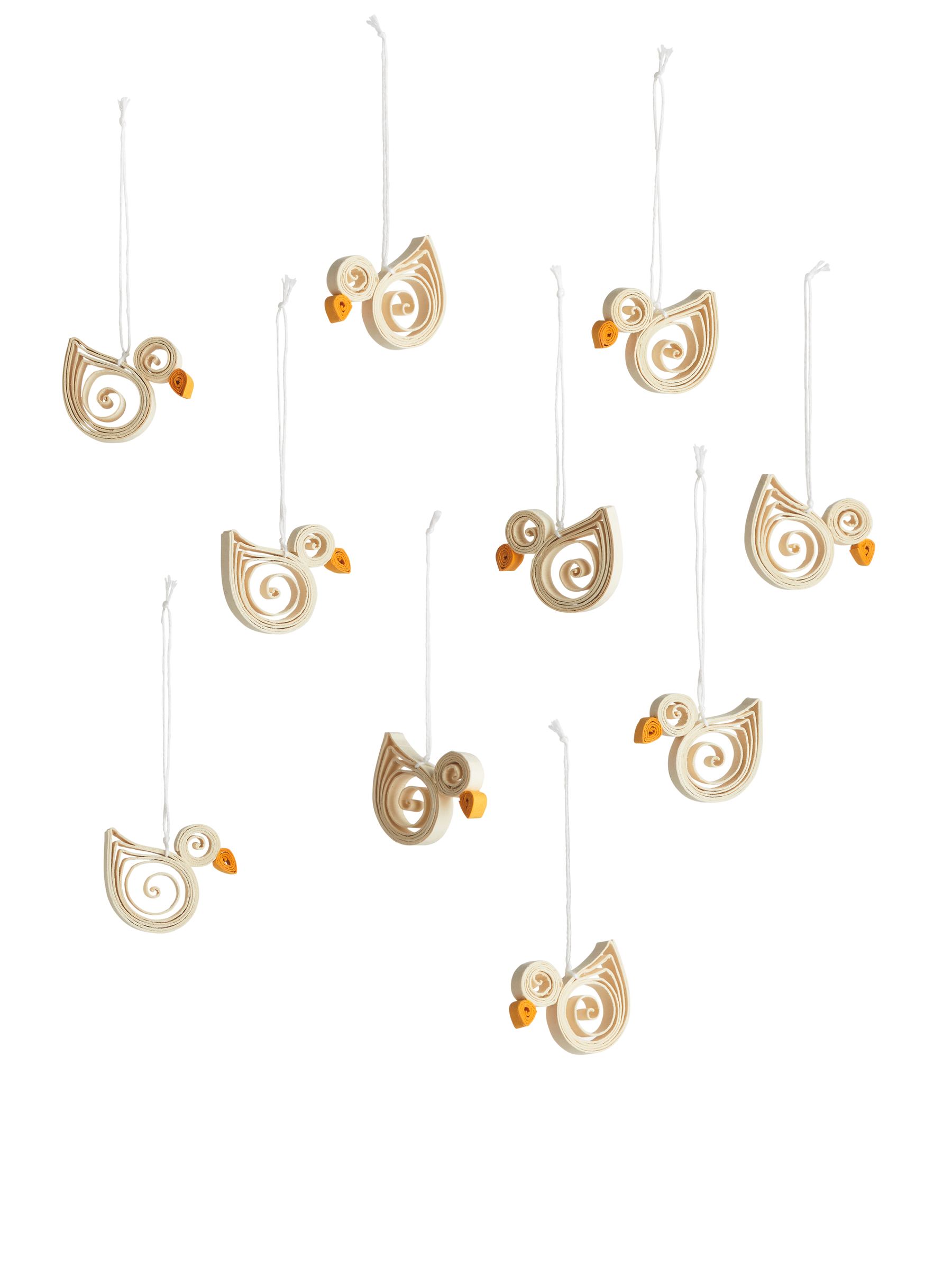 Papierornamente von A World of Craft, 10er-Set - Cremeweiß - Haushaltswaren - StillMedia/DescriptiveStillLife - 1