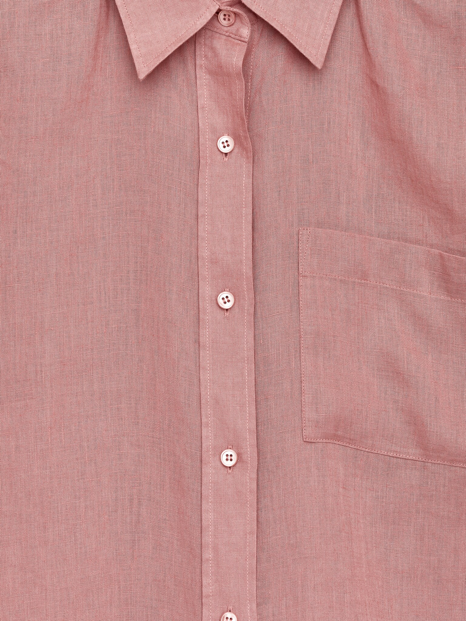 Chemise en lin - Rose poudré/Beige/Noir/Noir - 4
