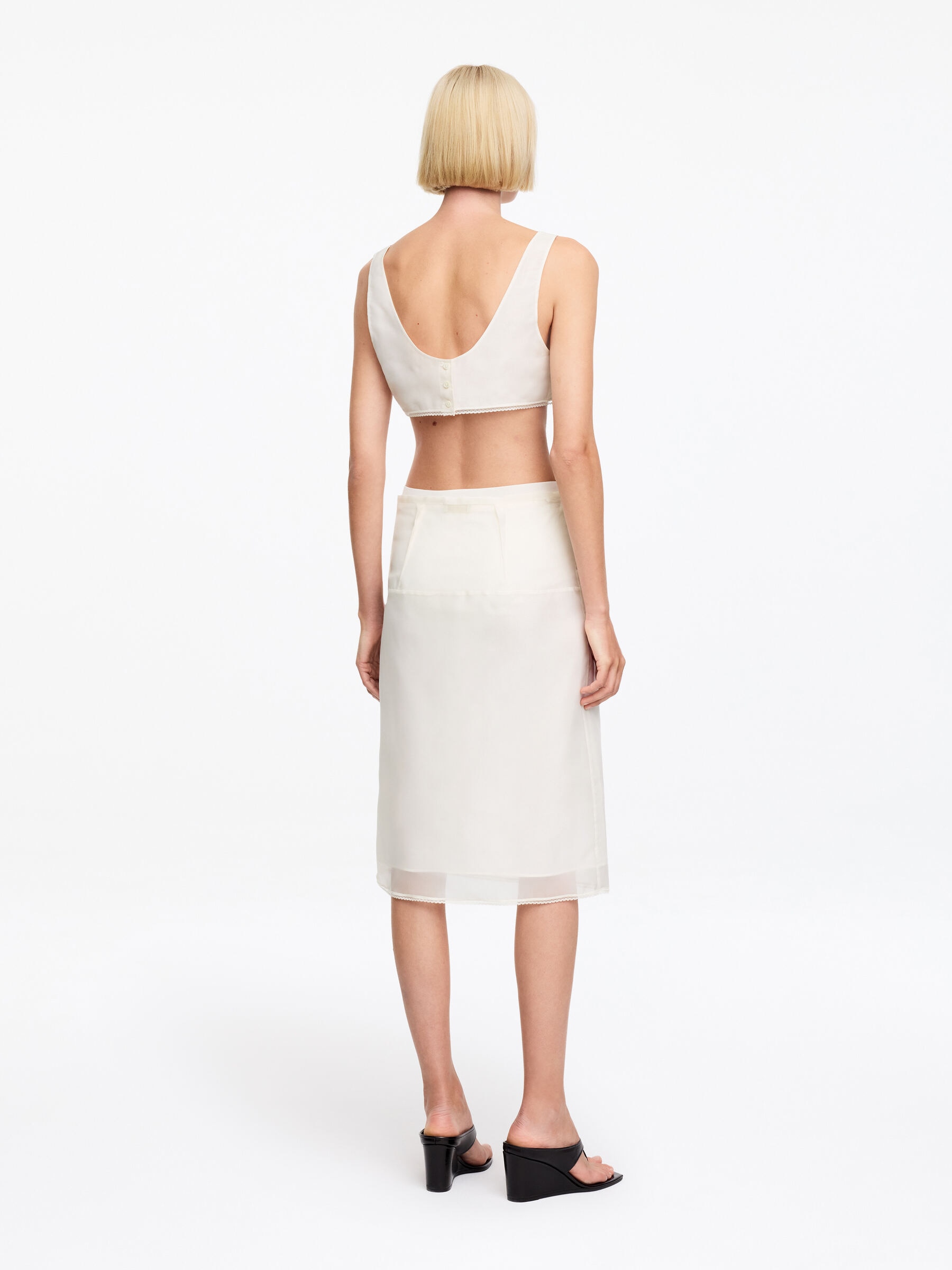 ARKET and Laila Gohar Pencil Skirt - Off-White - Regular fit - Women - StillMedia/Lookbook - 7