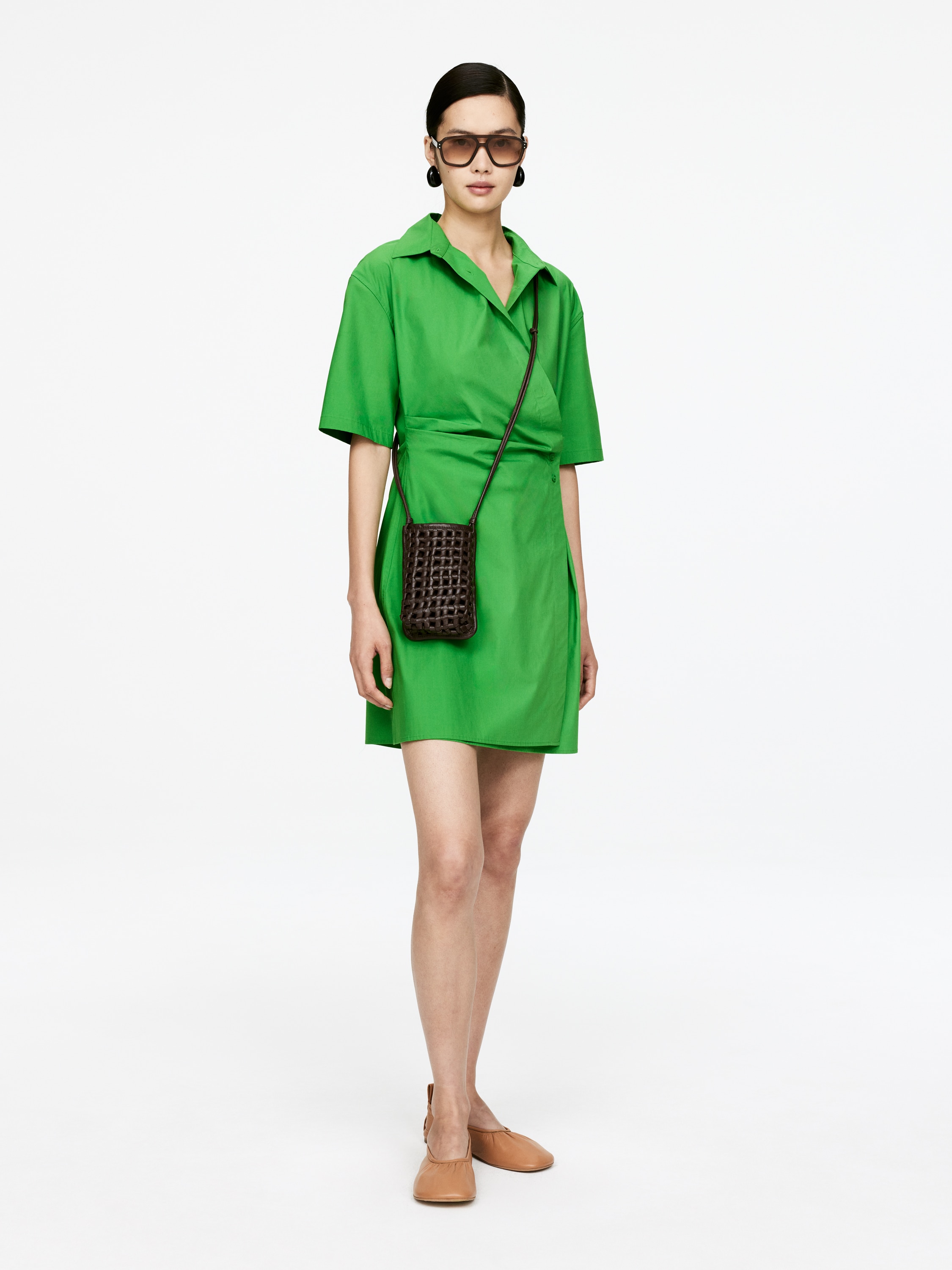 Kožené pouzdro na telefon - Dark Brown/Oranžová