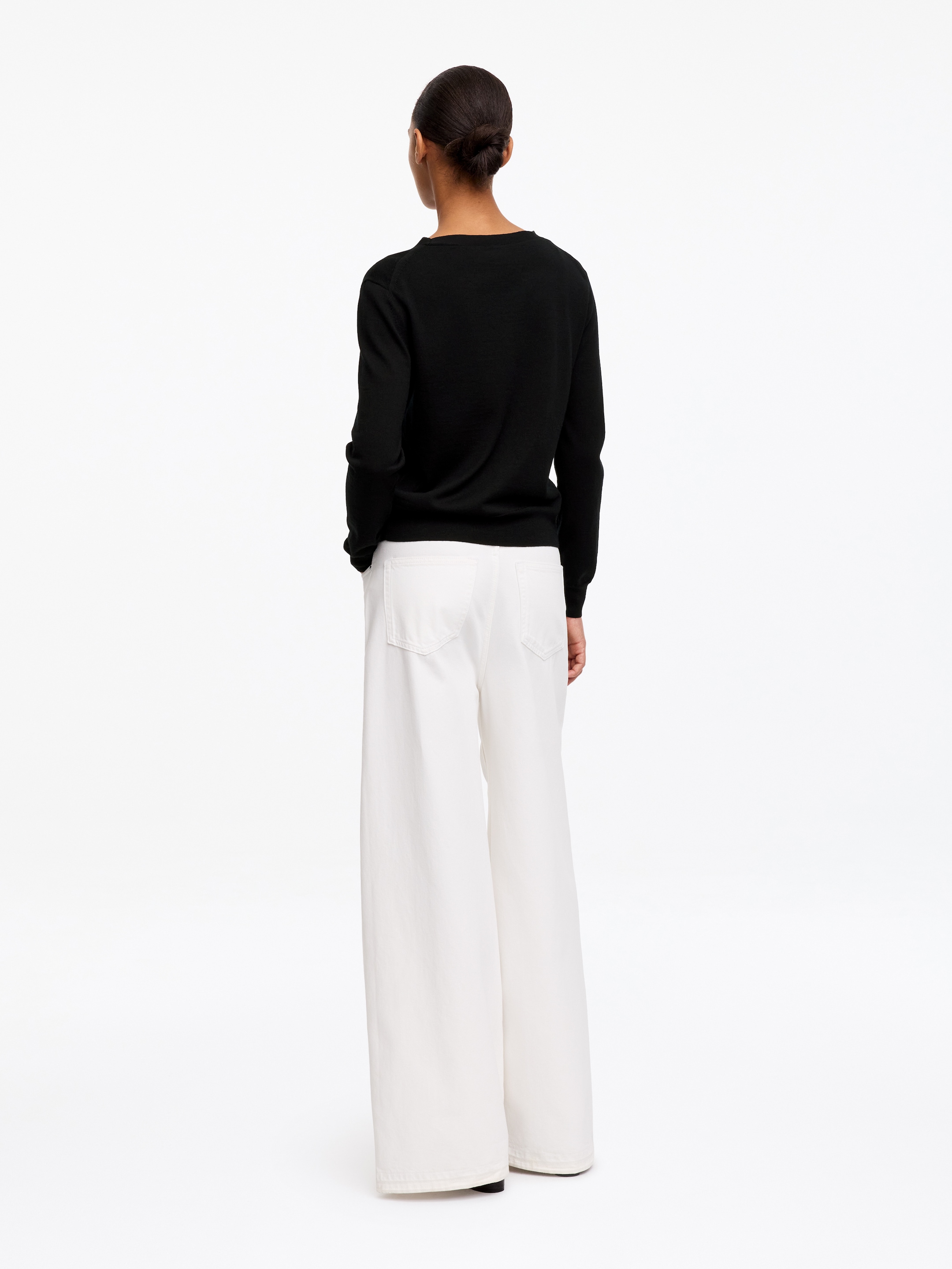 Cárdigan de lana merino - Negro - Corte estándar - Women - StillMedia/Lookbook - 5