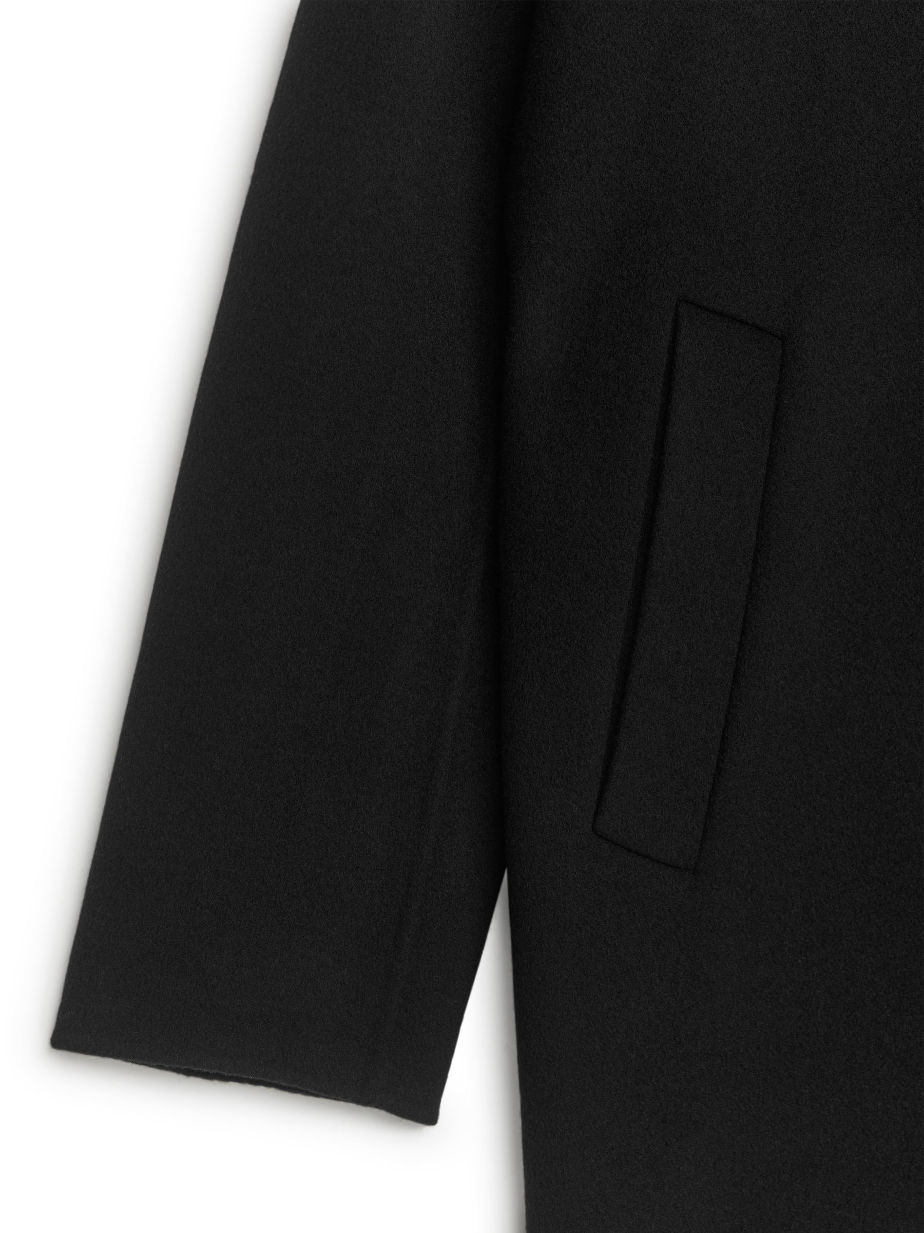 Cappotto in tessuto doppiato di misto lana - Nero - Regular fit - Men - StillMedia/DescriptiveDetail - 2