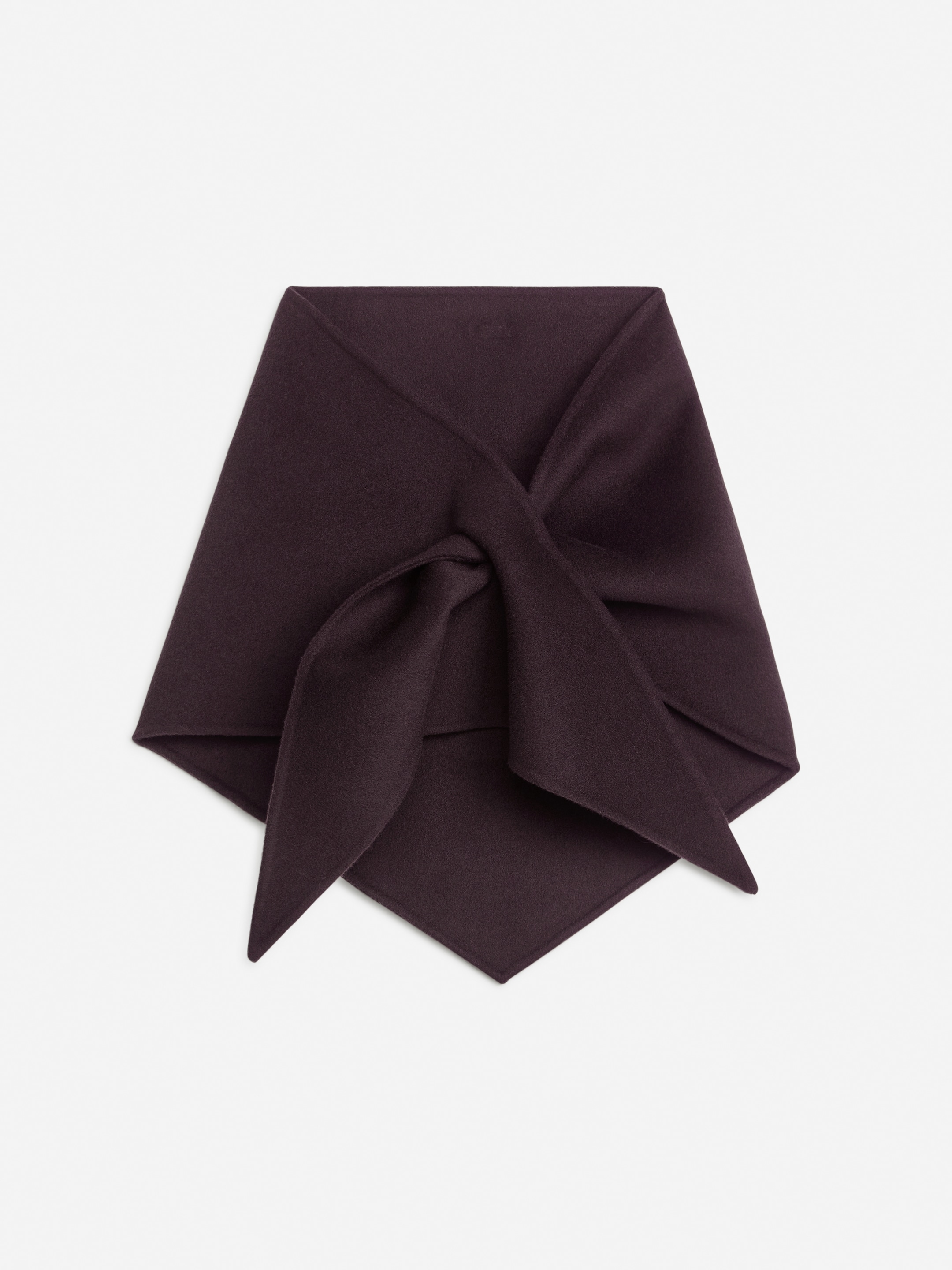 Visualizza immagine più grande: Sciarpa in lana a triangolo - Bordeaux - DONNA | H&M IT 3