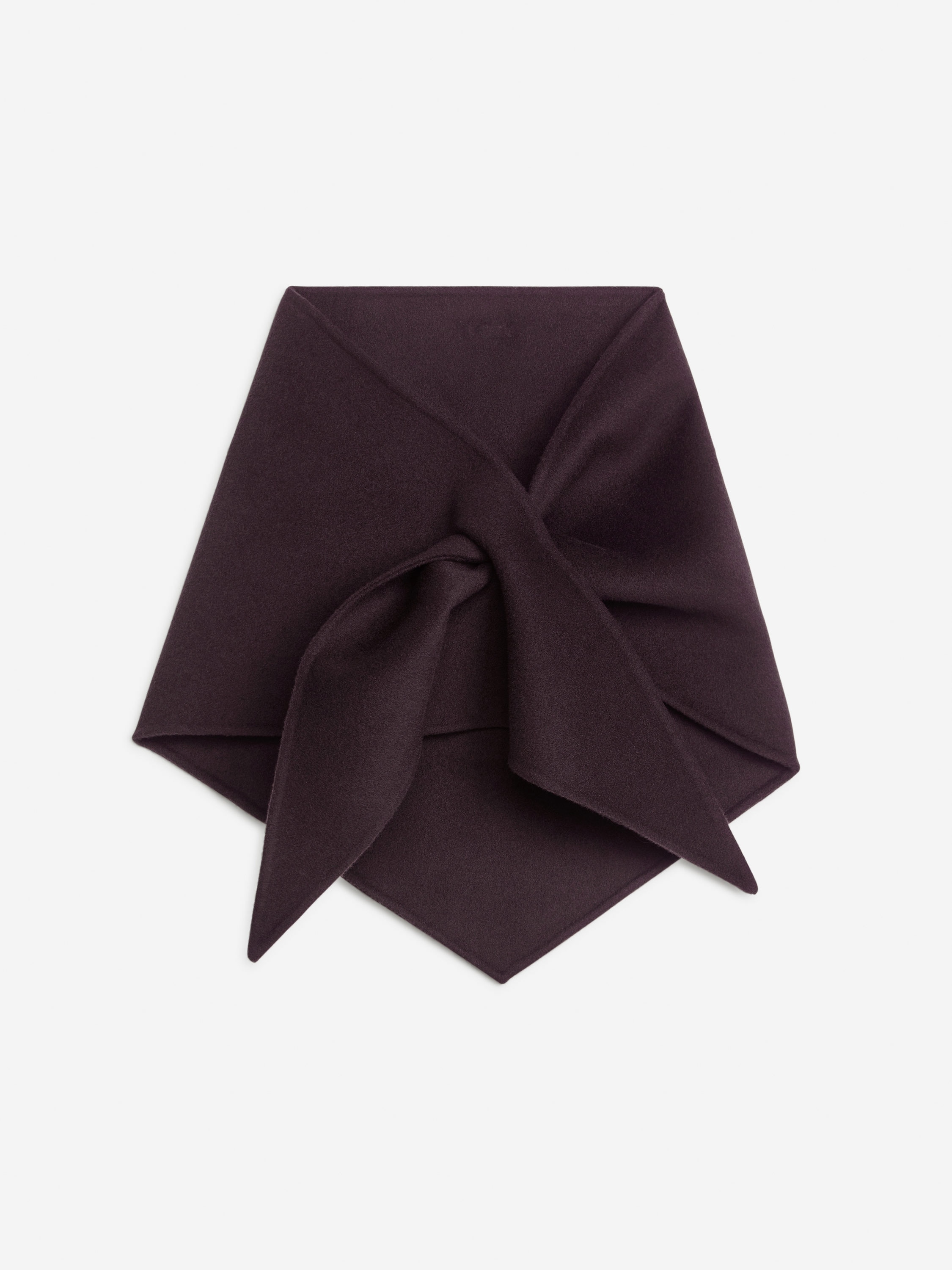 Triangle Wool Scarf-Red-16530
