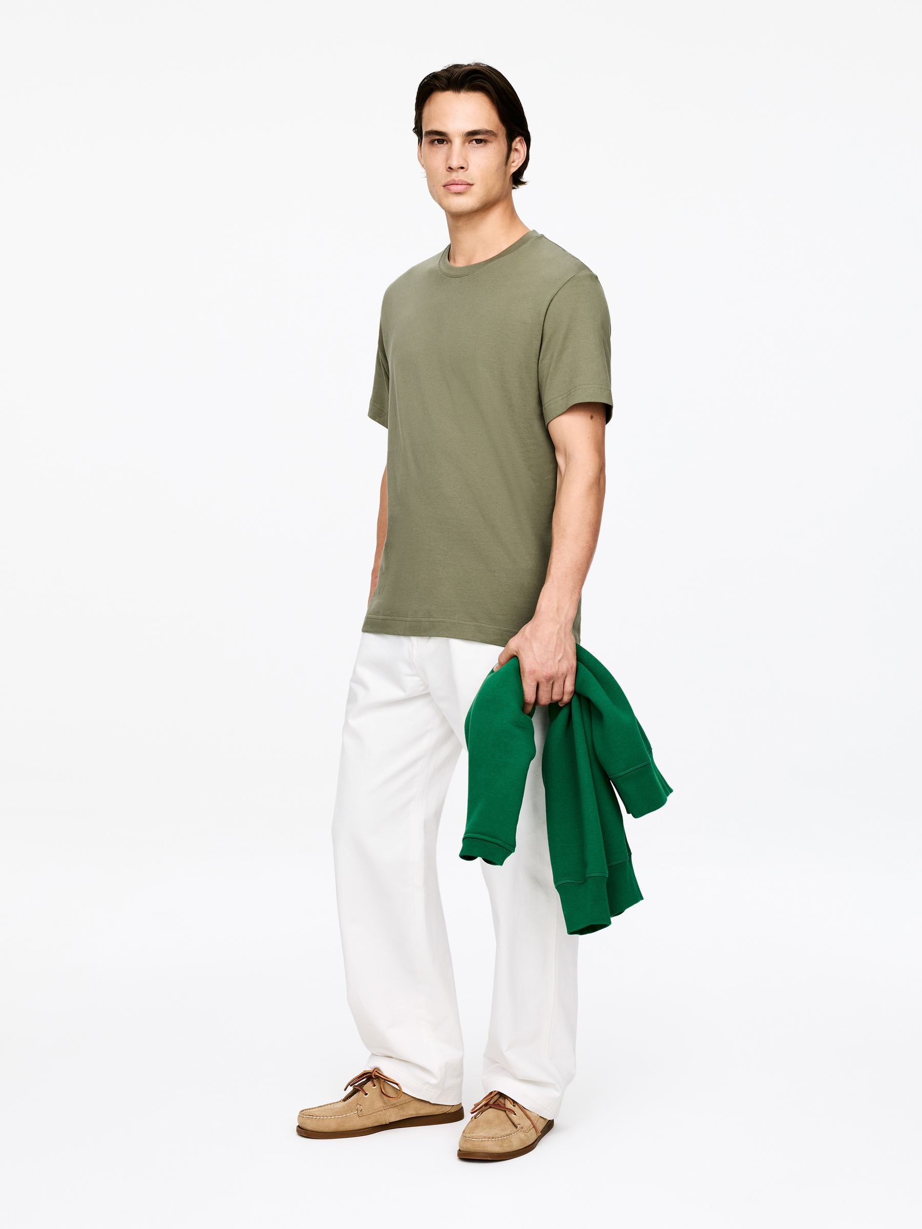 220 GSM Relaxed T-Shirt - Khaki Green - Regular fit - Men - StillMedia/Lookbook - 5