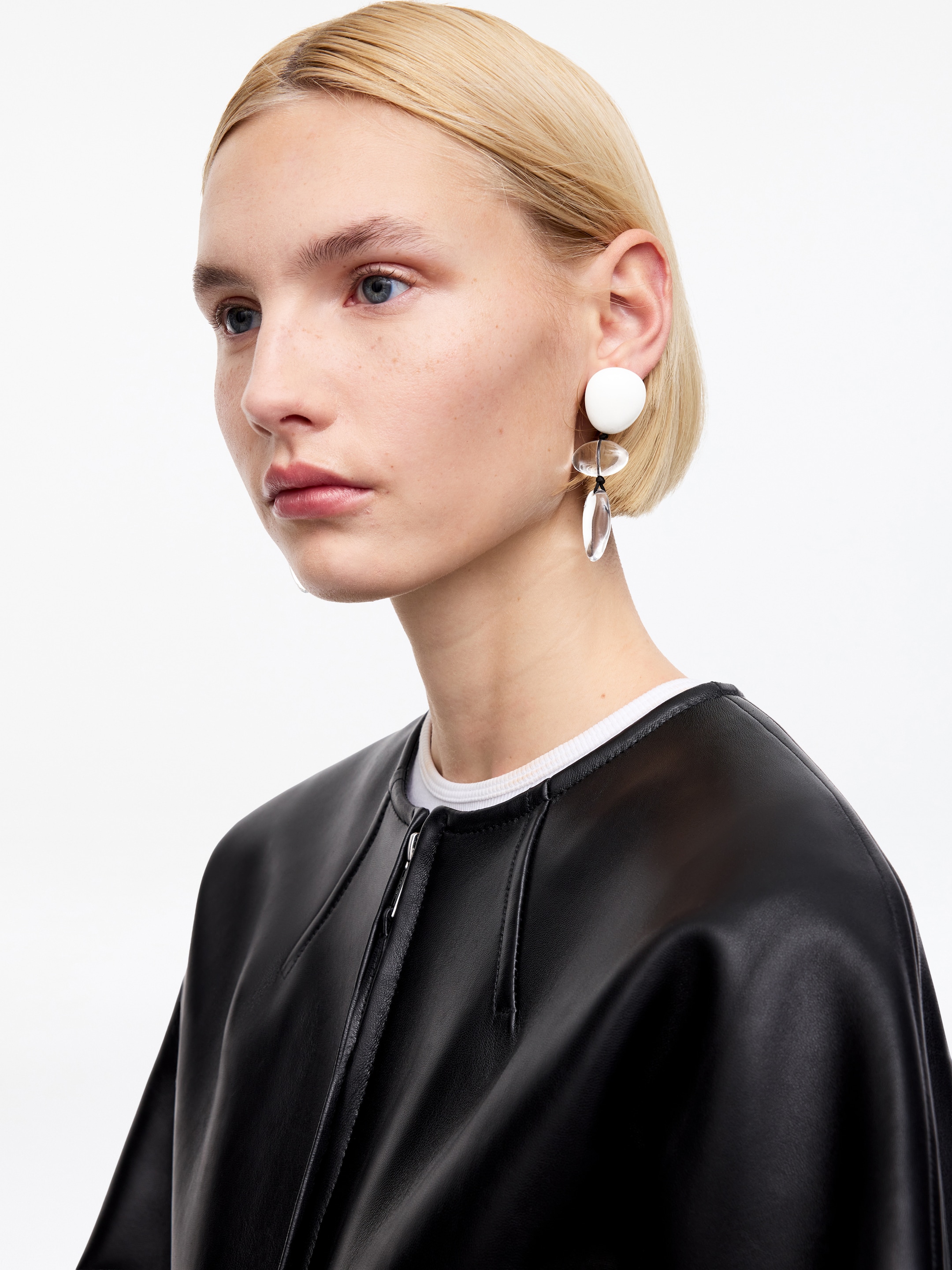 Clipsörhängen - Vit/transparent - Women - StillMedia/Lookbook - 4