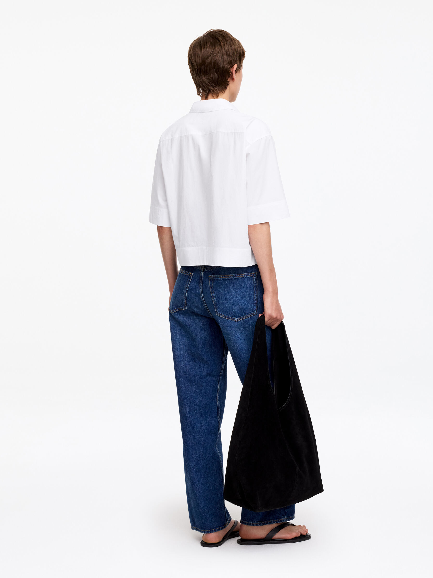 Camisa de algodón de manga corta - Blanco - Corte estándar - Women - StillMedia/Lookbook - 16