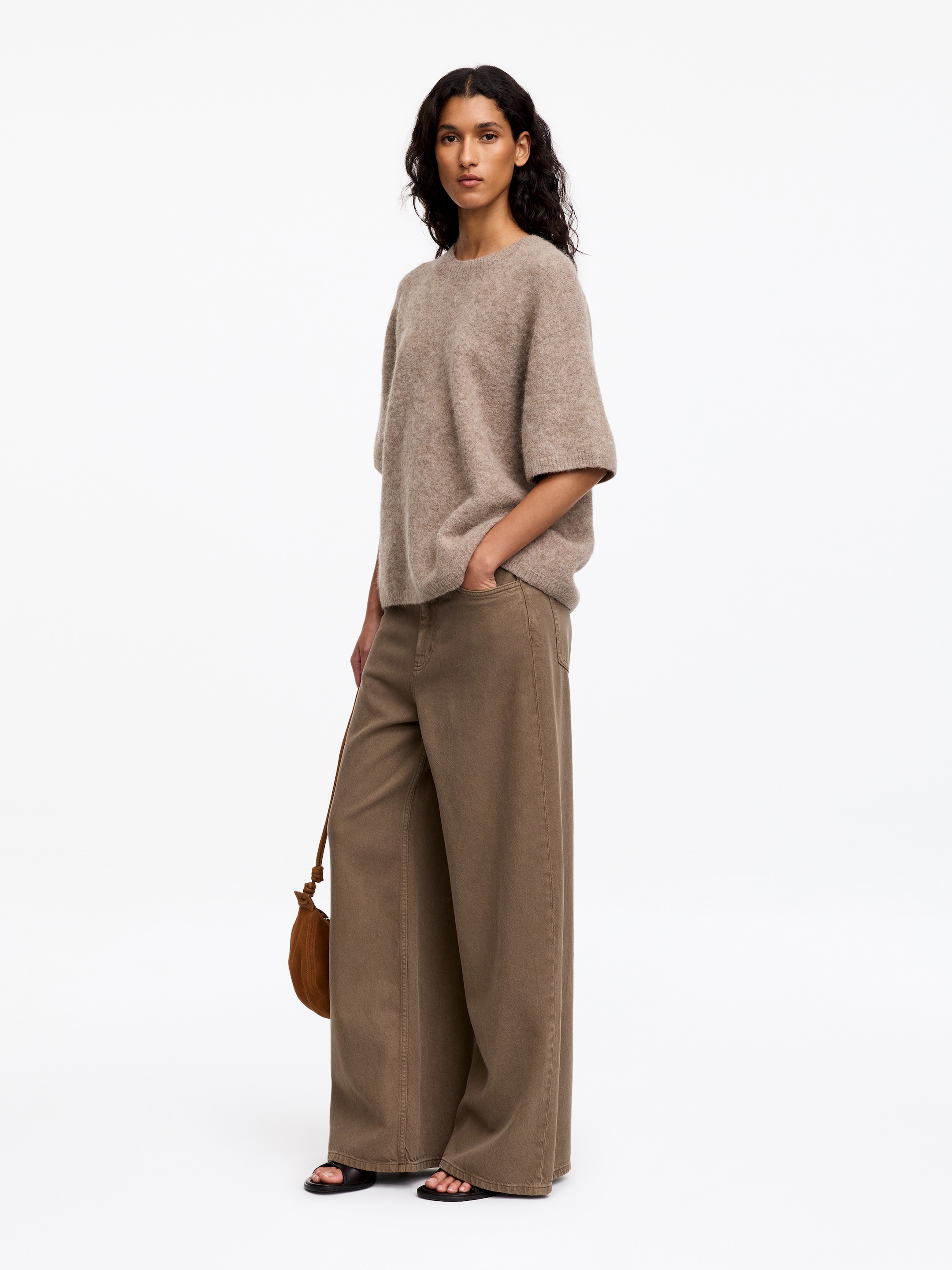 Alpaca-Wool Blend Jumper - Light Taupe - Loose fit - women - StillMedia/Lookbook - 5