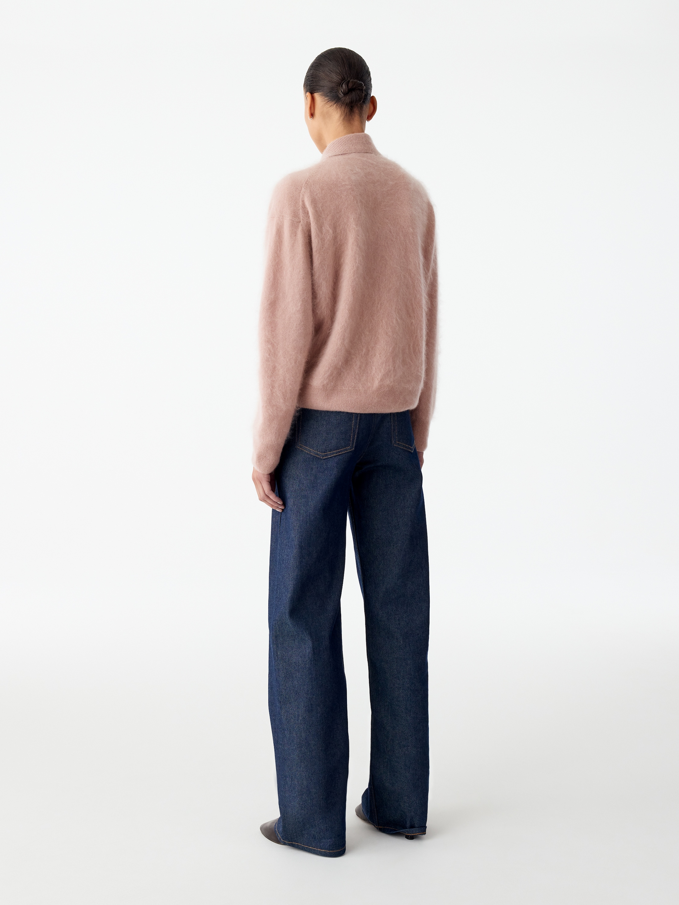 Polo de cachemir cepillado - Rosa - Corte holgado - women - StillMedia/Lookbook - 8