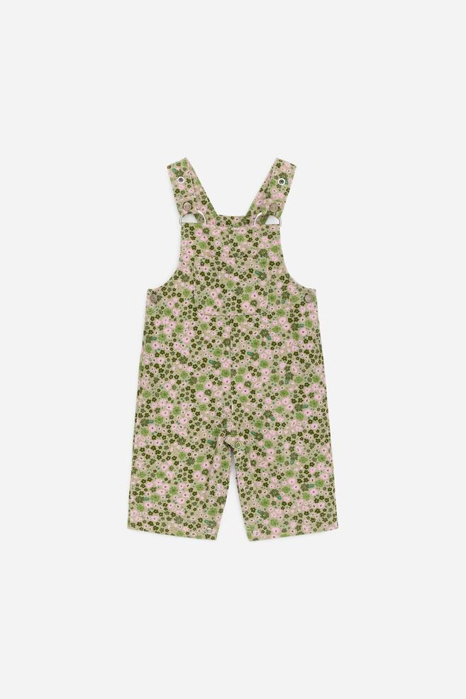 Dungaree Trousers - Light Green/Pink/Blue/White - 1