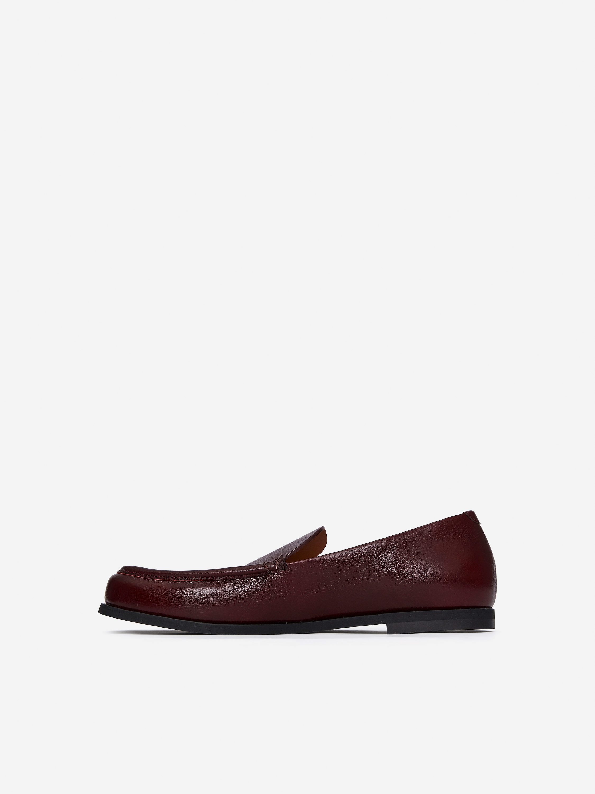 Leather Loafers - Dark Red - Women - StillMedia/DescriptiveStillLife - 3