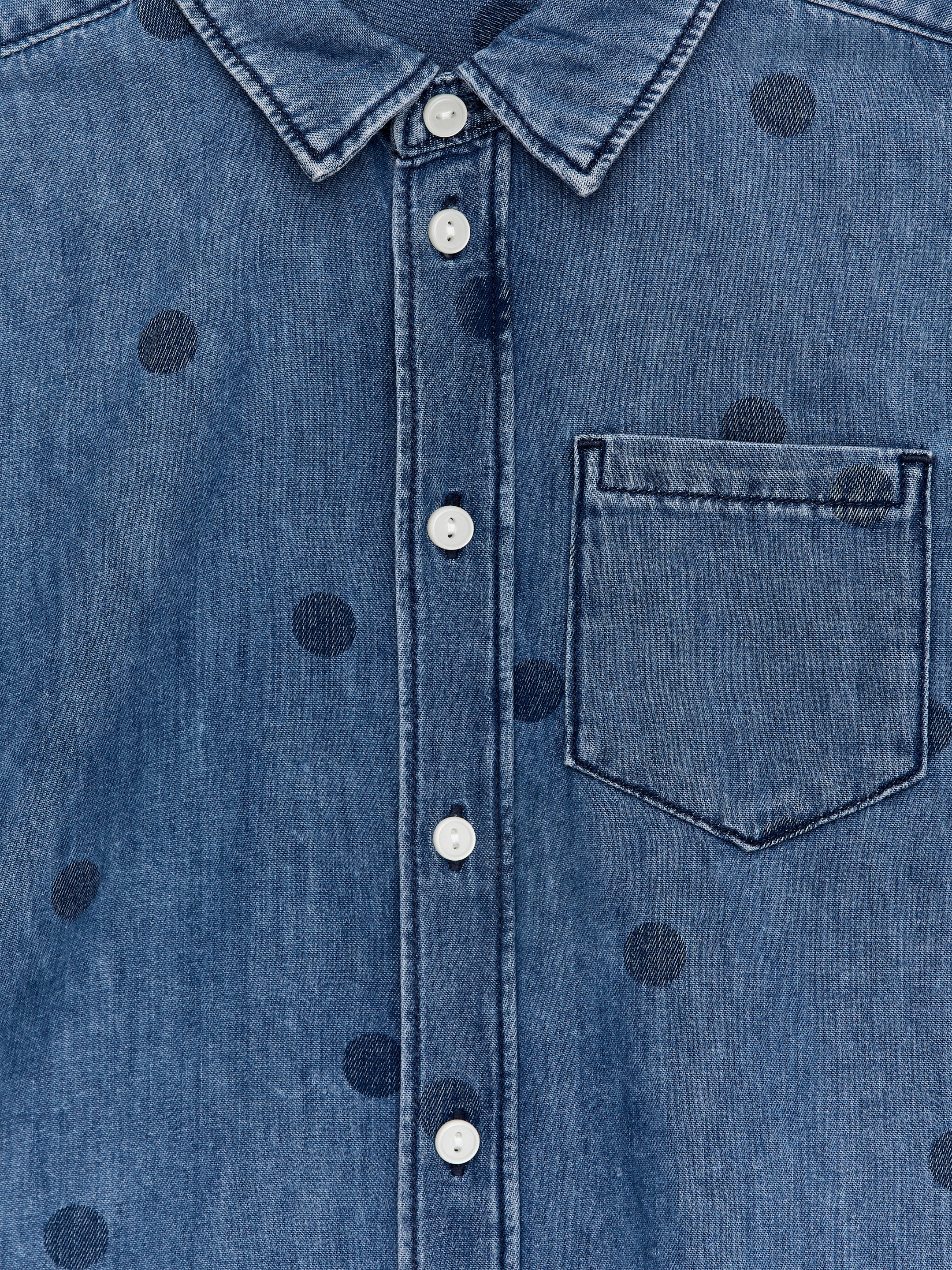 Chemise en jean imprimée - Bleu/Pois - Regular fit - Enfant - StillMedia/DescriptiveDetail - 3