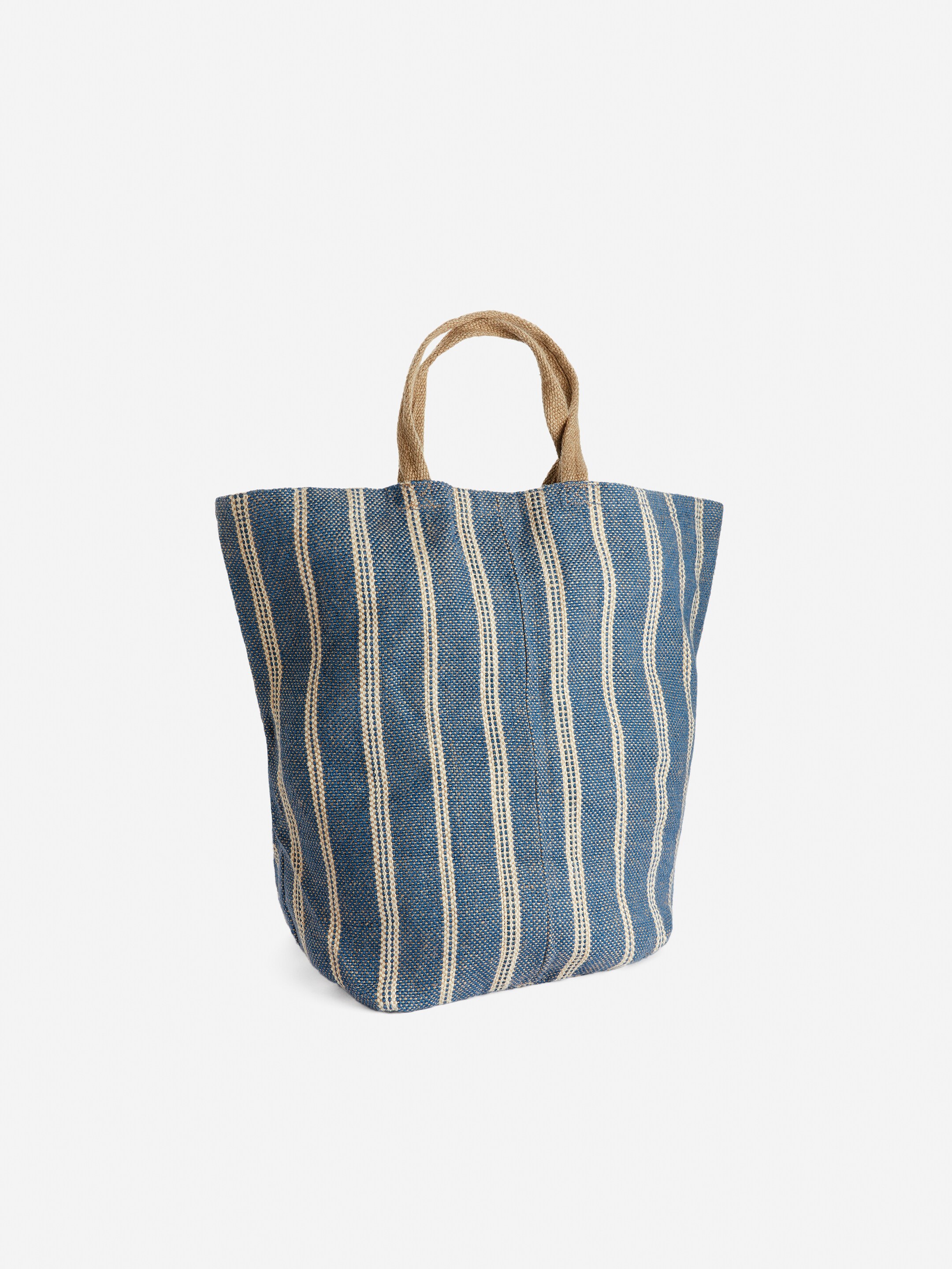 View larger image: Large Jute Tote - Blue/Beige - Home All | H&M GB 2