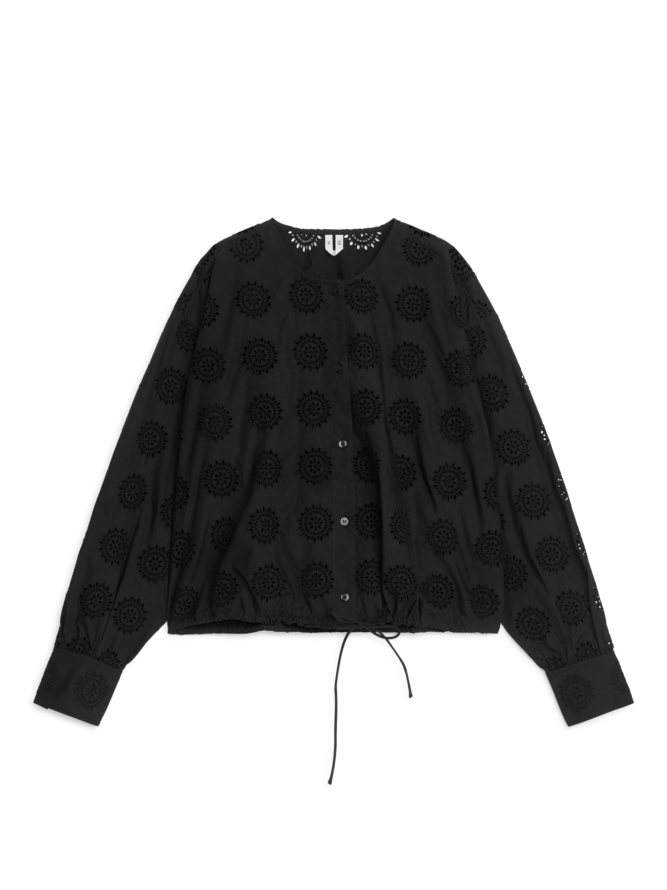 Blus med broderie anglaise - Svart - Regular fit - Women - StillMedia/DescriptiveStillLife - 2