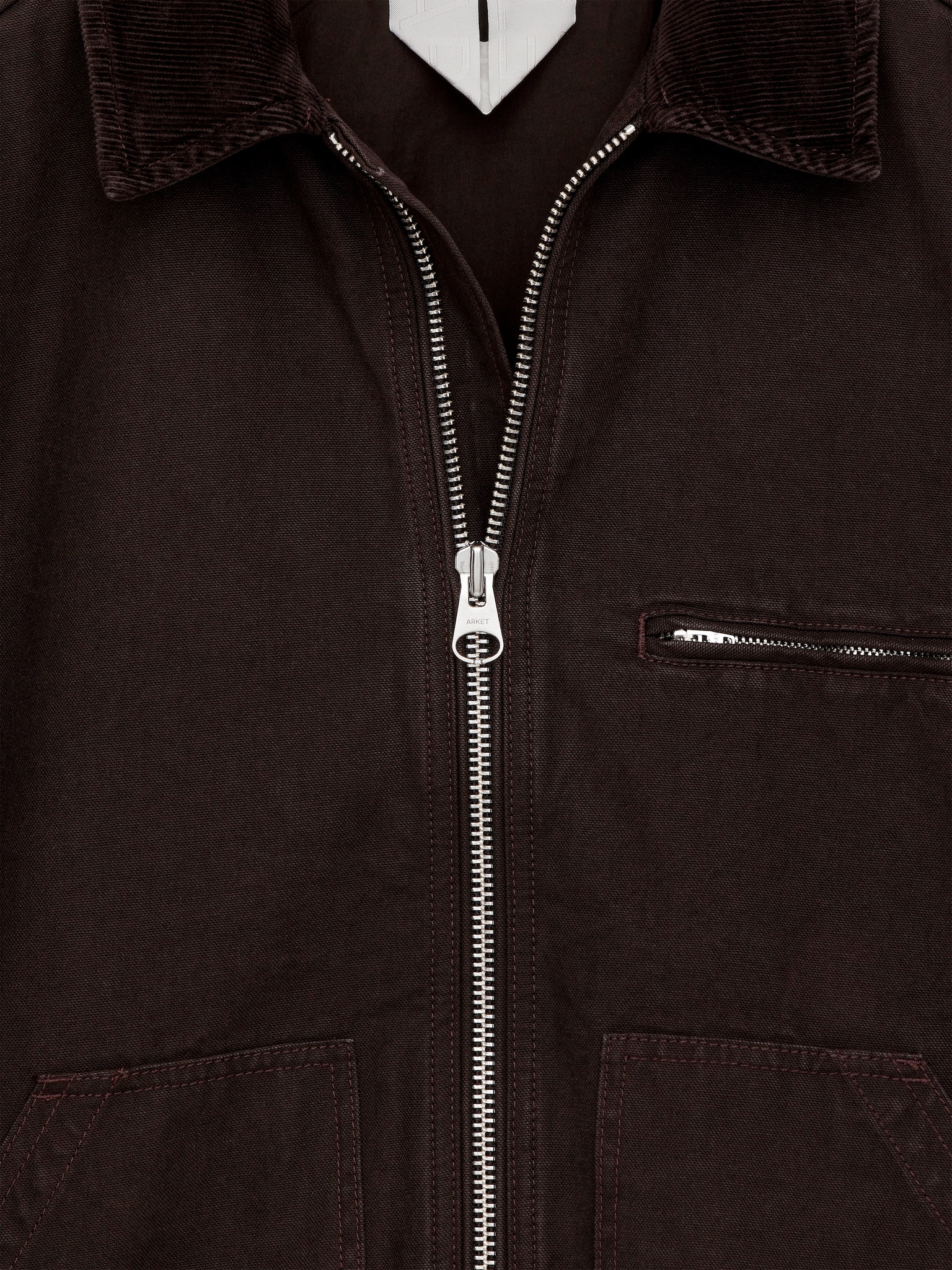 Veste en toile de coton - Marron - 4