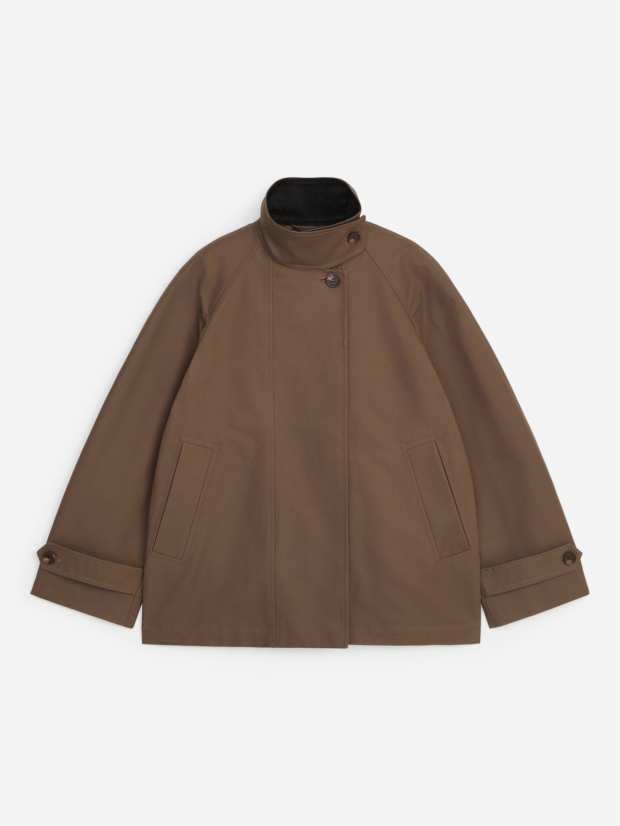 Relaxed Cotton Jacket - Dark Mole - Relaxed fit - women - StillMedia/DescriptiveStillLife - 2
