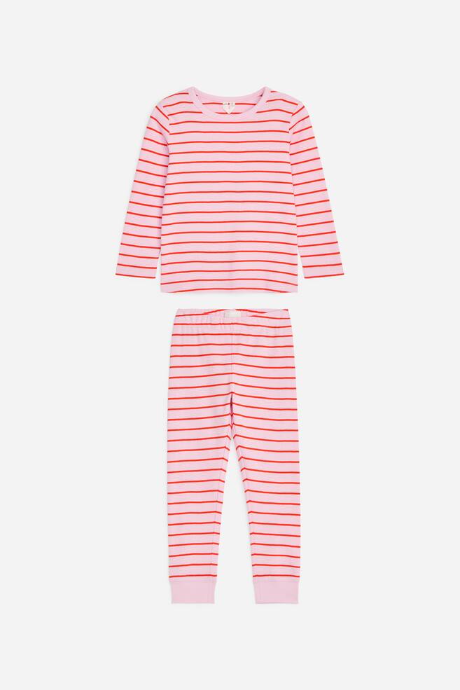 Jersey pizsama szett - Rózsaszín/Piros/Pink/Szívek/Kék/Fehér/Rózsaszín/Narancs/Kék/Narancs/Off White/Csillagok - 1