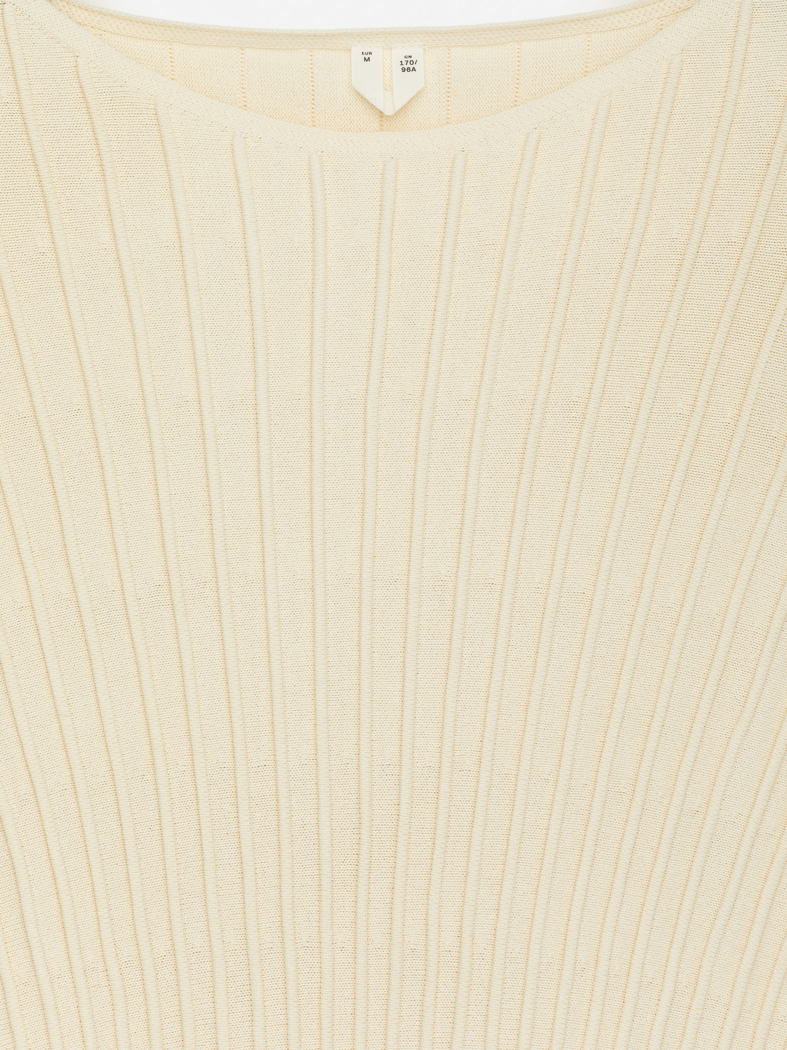 Haut péplum en maille fine - Blanc cassé - 4
