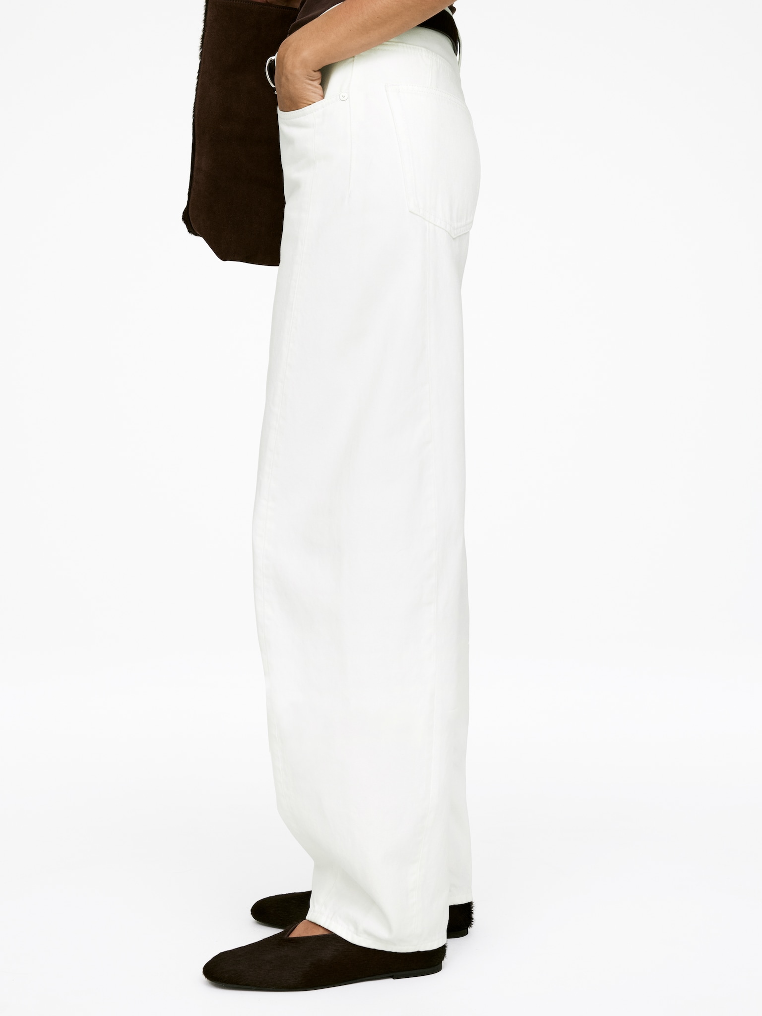 BLOOM Barrel Jeans - White/Light Blue - 3