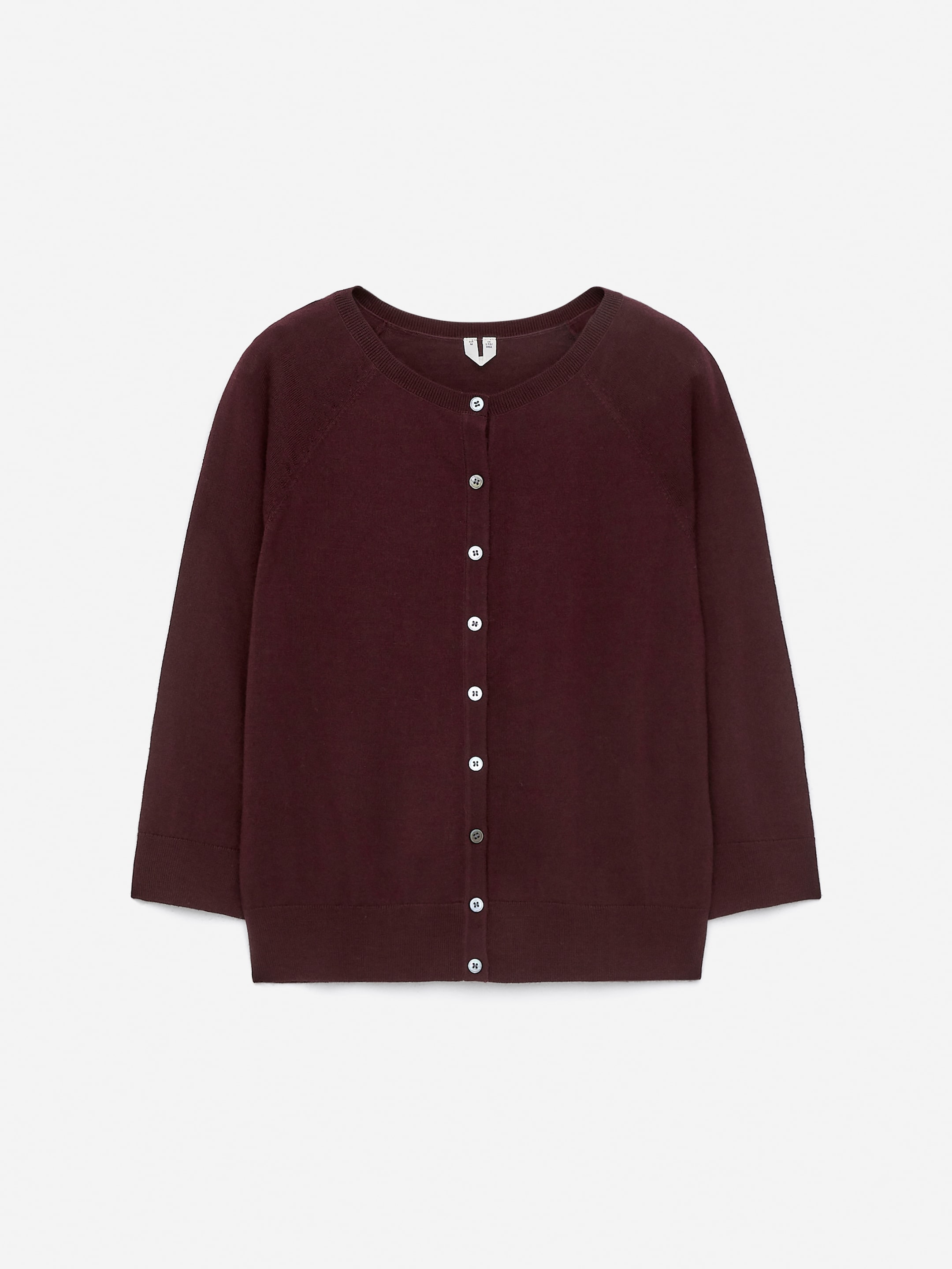 Vis større bilde: Cardigan i merinoull - Burgunder - DAME | H&M NO 5