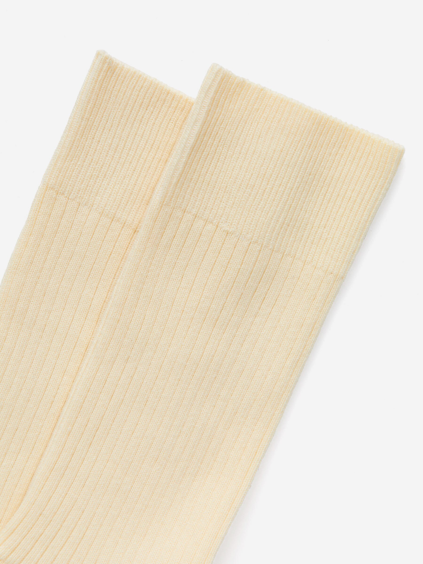 Supima Cotton Rib Socks - Off White - Regular fit - Men - StillMedia/DescriptiveDetail - 4