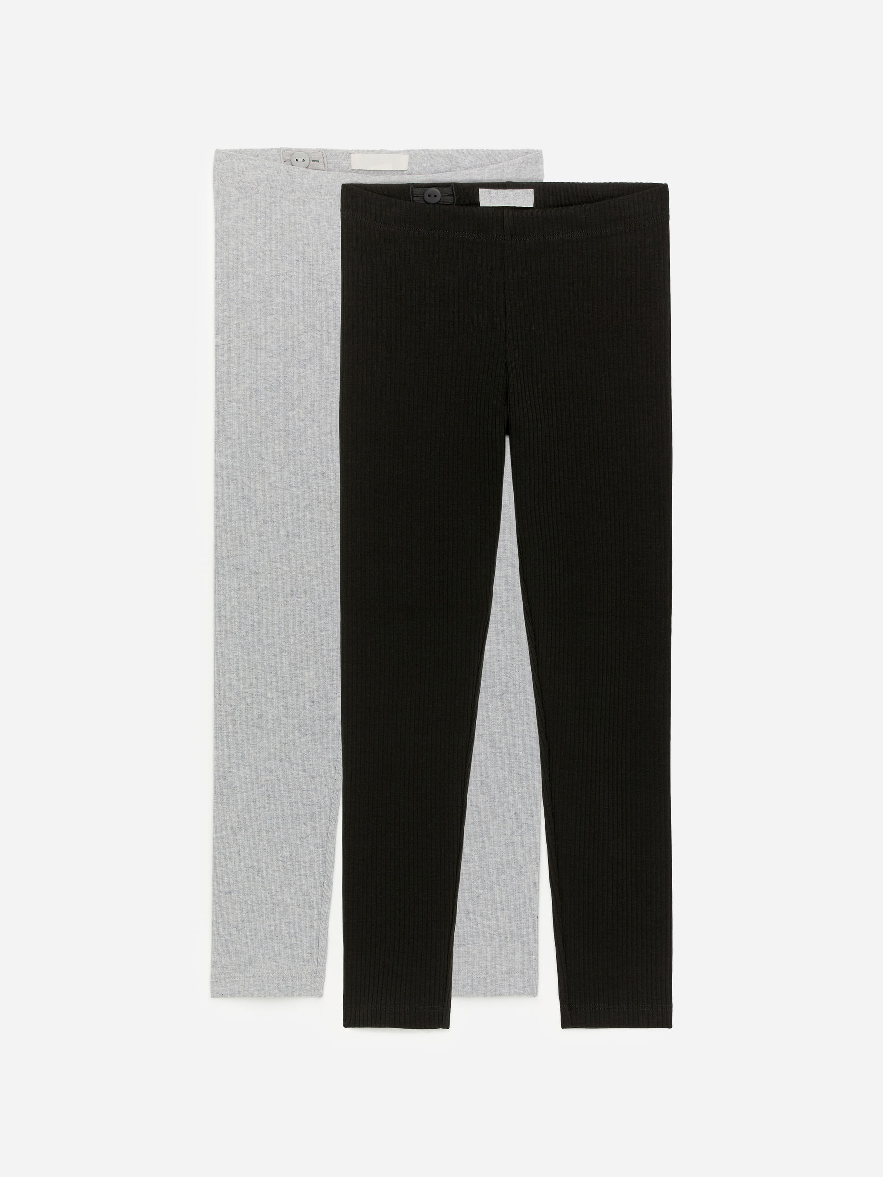 Gerippte Jersey-Leggings, 2er-Set-#272627-17951