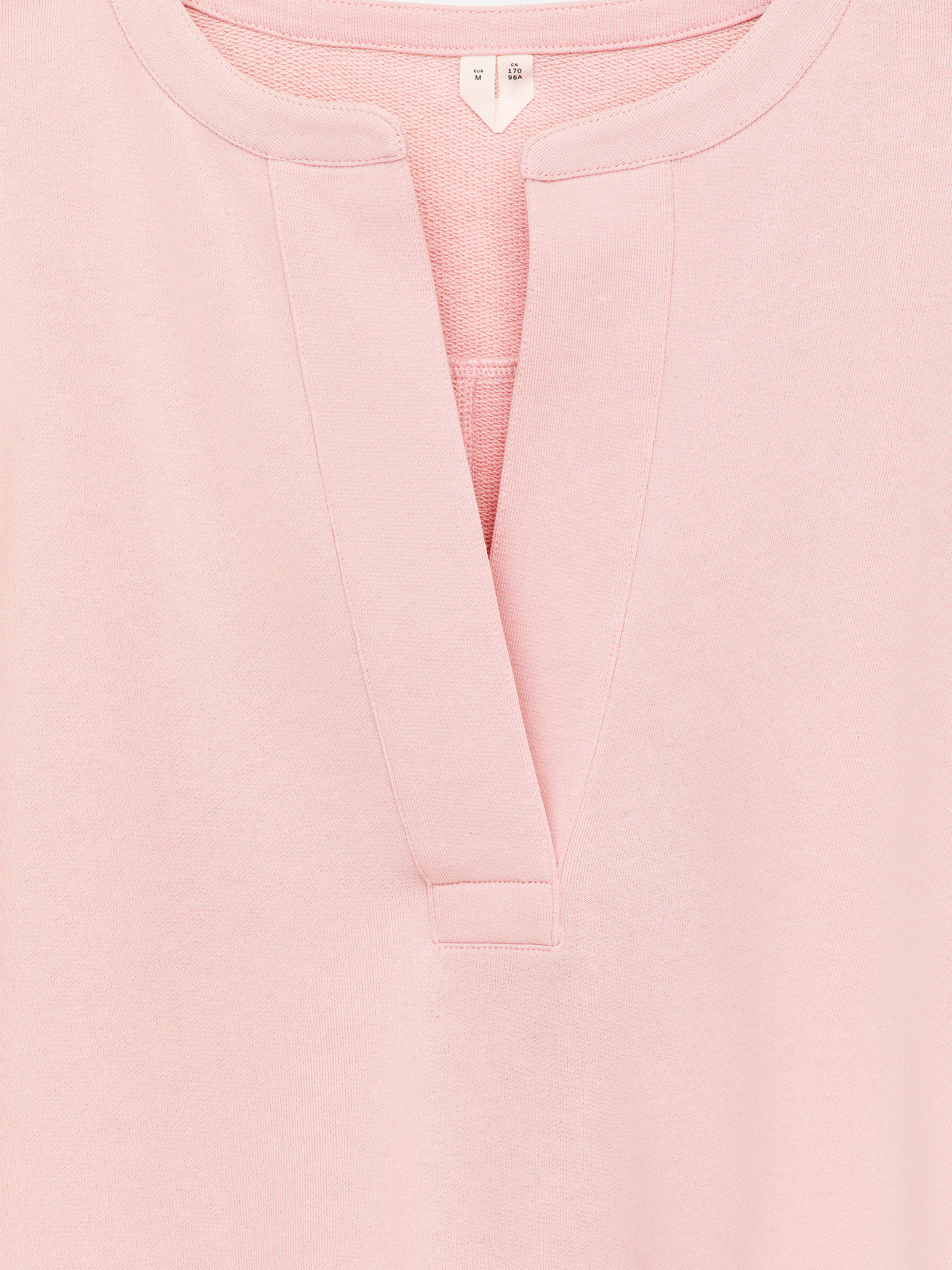 Open-Placket Sweatshirt - Pink - Relaxed fit - Women - StillMedia/DescriptiveDetail - 2