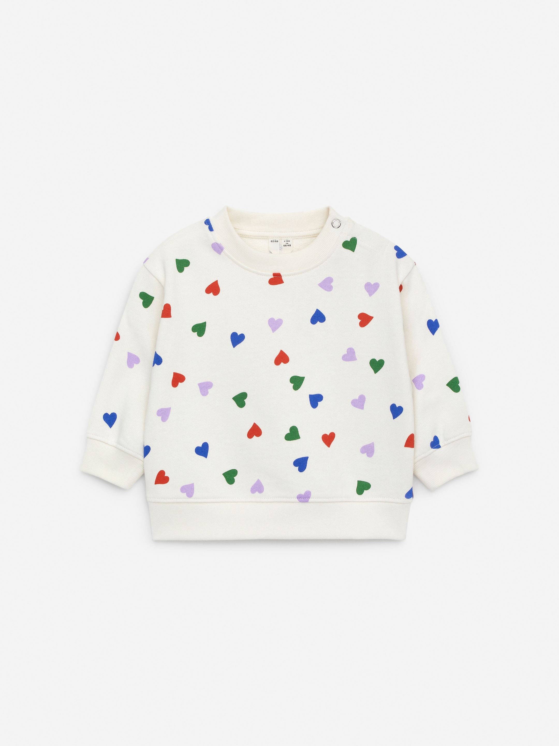 Zobacz większy obraz: Bawełniana bluza - Złamana biel/Serca - Dziecko | H&M PL 1