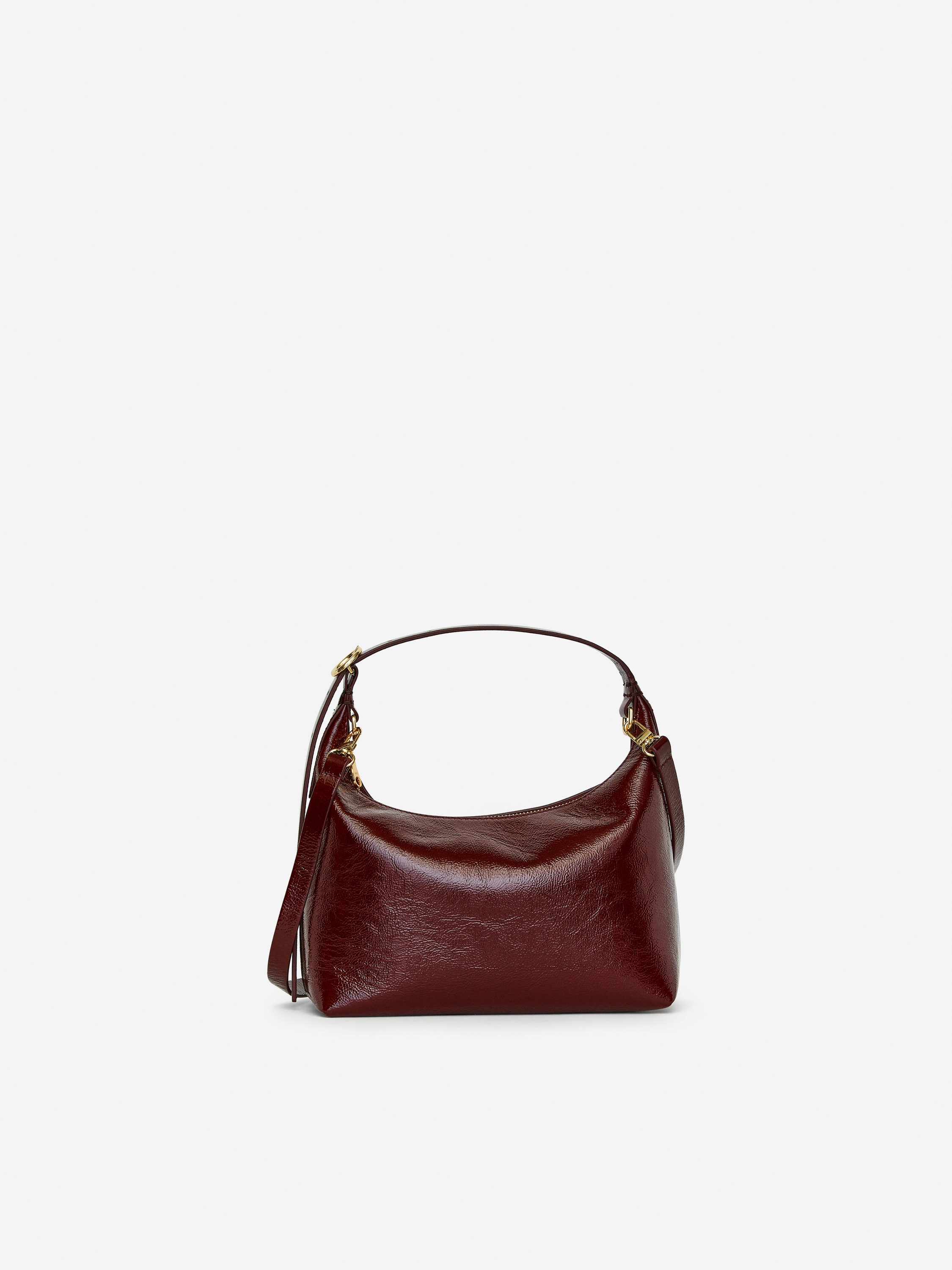 Boxy Leather Bag - Burgundy - Women - StillMedia/DescriptiveStillLife - 4