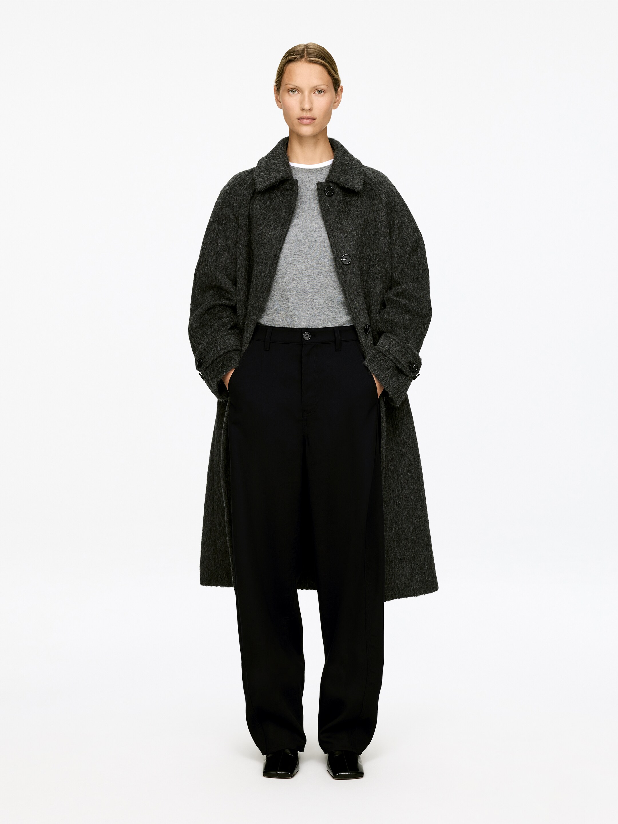 Agrandir l'image: Pantalon jambes barrel - Noir - FEMME | H&M BE 1